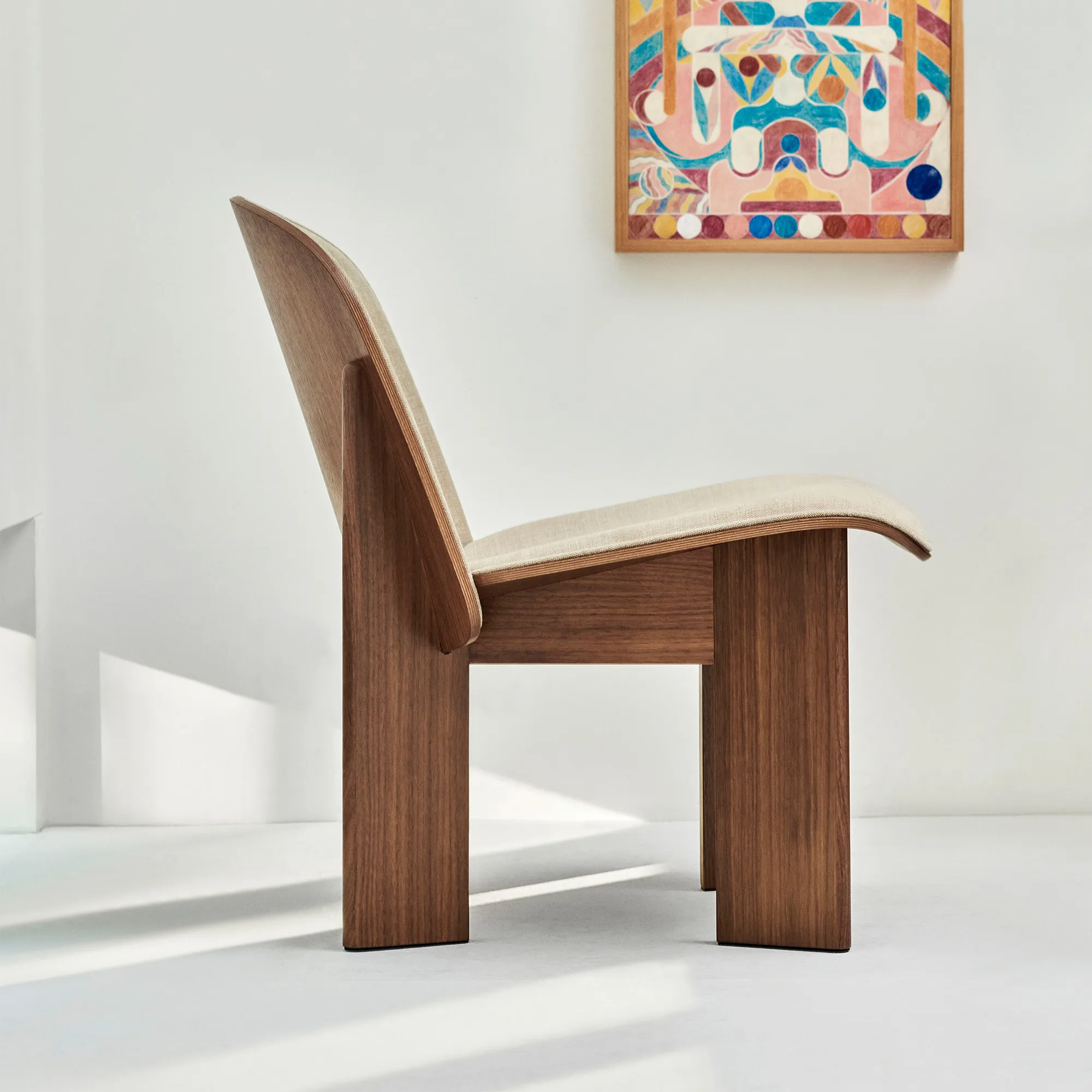 Chisel Lounge Chair Front Upholstery Black Oak - 10