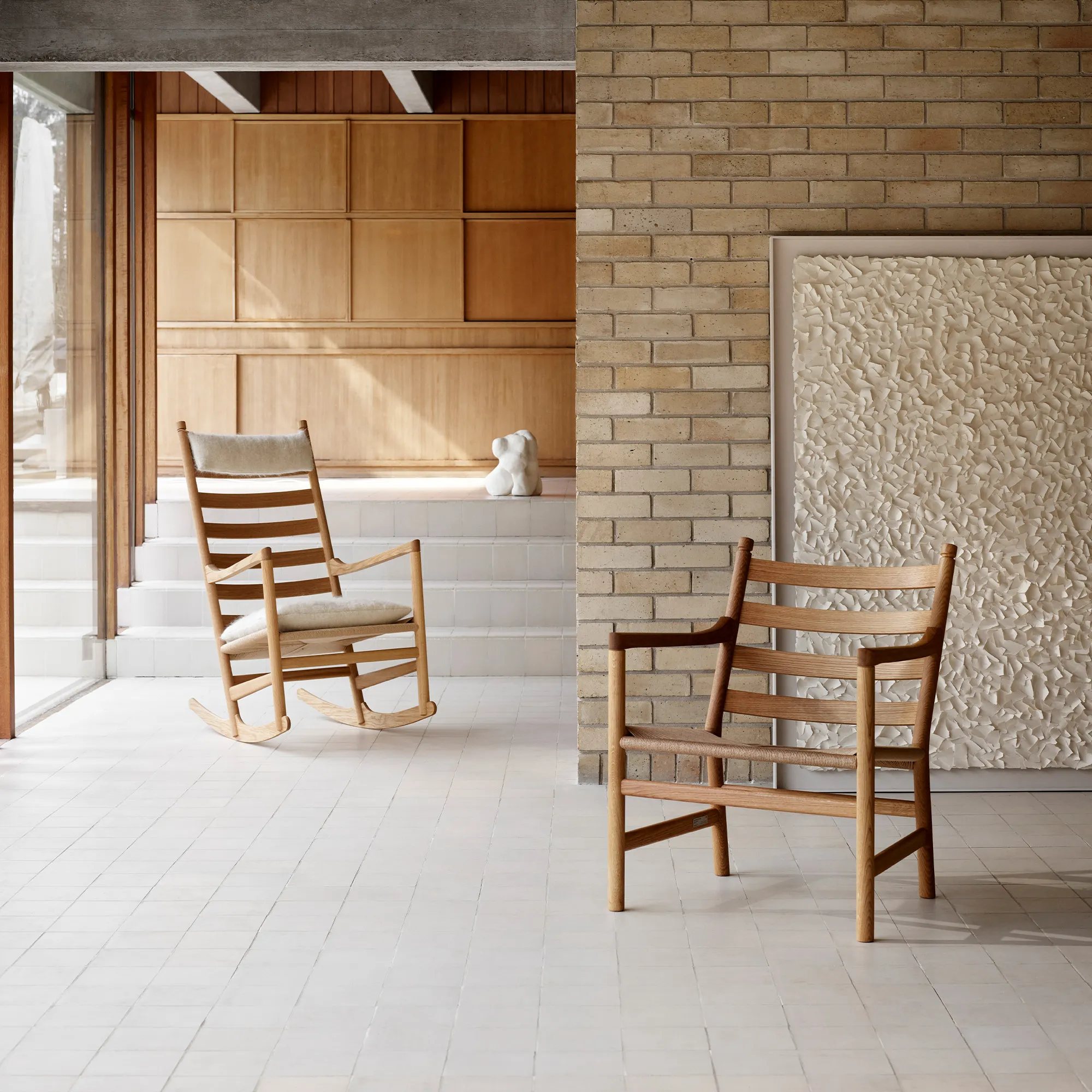 CH44 Armchair Oak/Natural Cord - 2