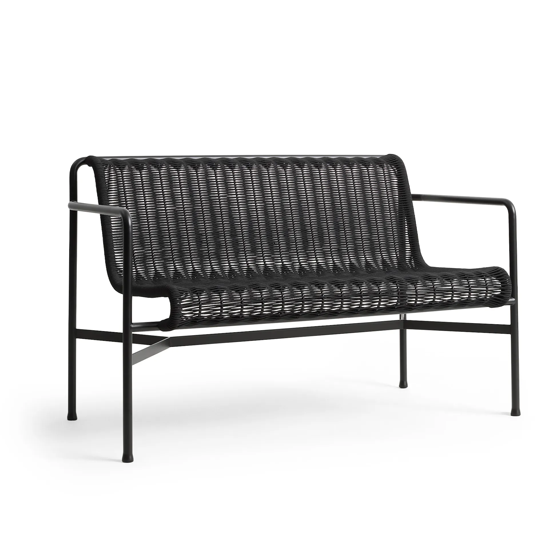 Palisade cord garden bench with armrests - HAY - Ronan & Erwan Bouroullec - NO GA