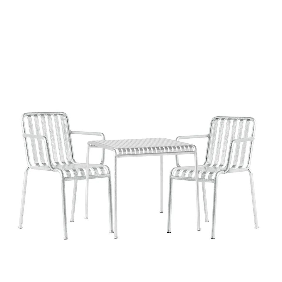 Palissade dining set with table & 2 armchairs