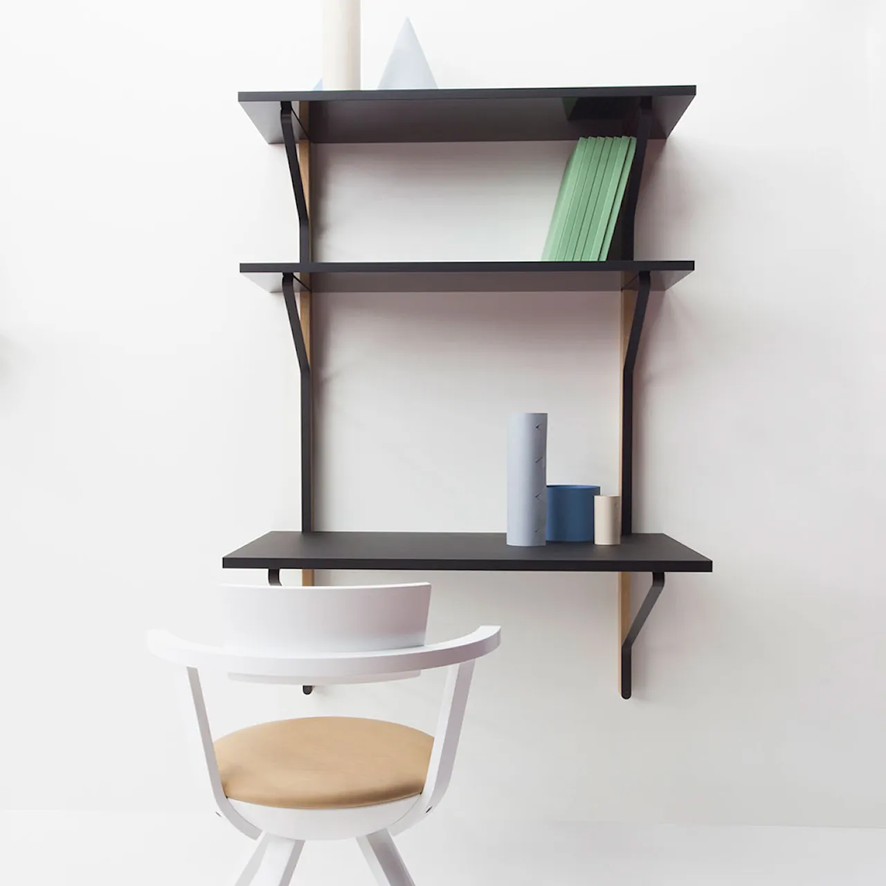 Kaari Wall shelf with desk REB 013