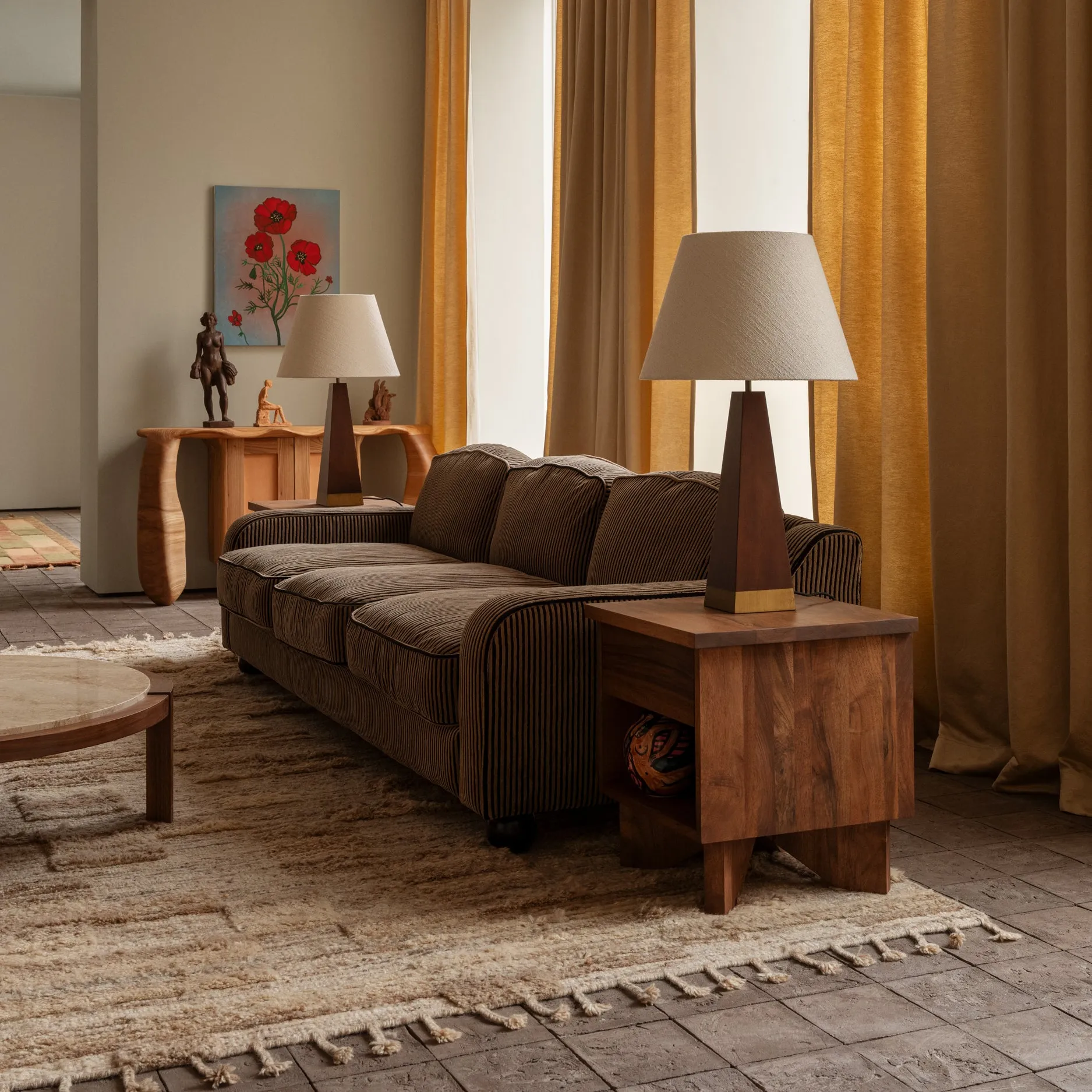 Lola 3-seater sofa striped - 2