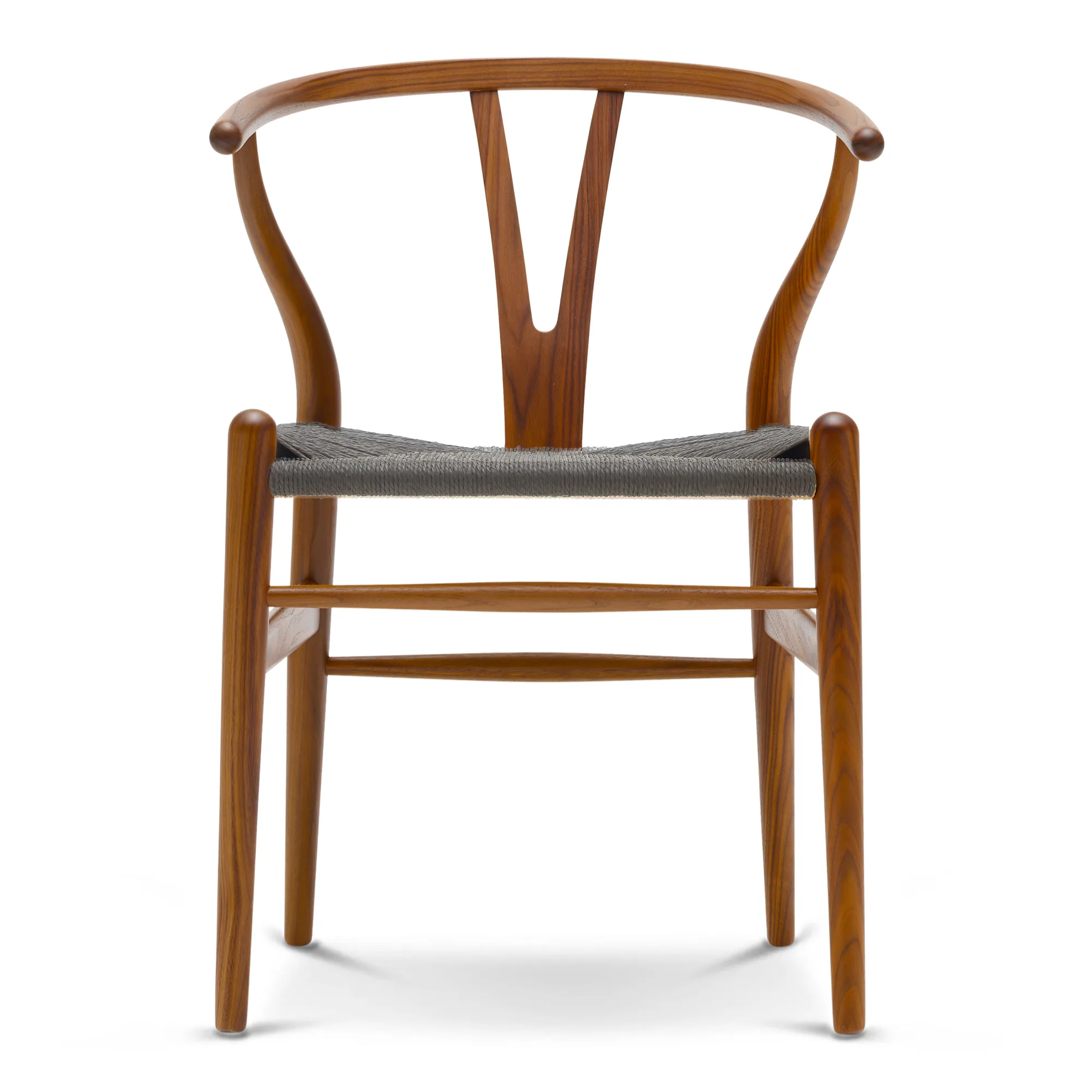 CH24 Y-stol valnød/sort flettet papirsnor - 1