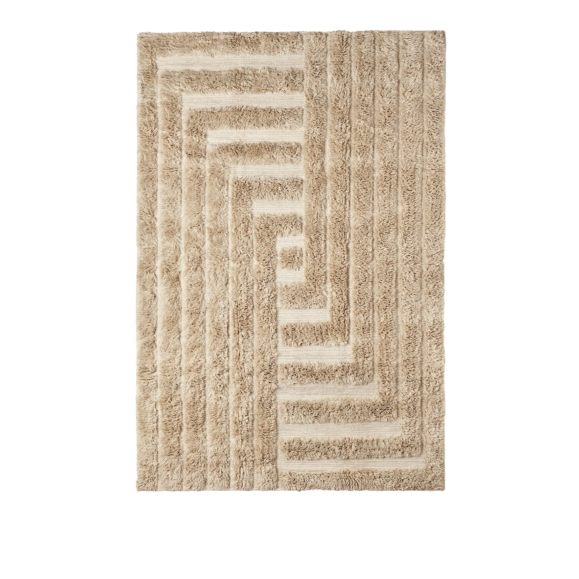 DD Shaggy Labyrinth Rug Beige - Dusty Deco - NO GA