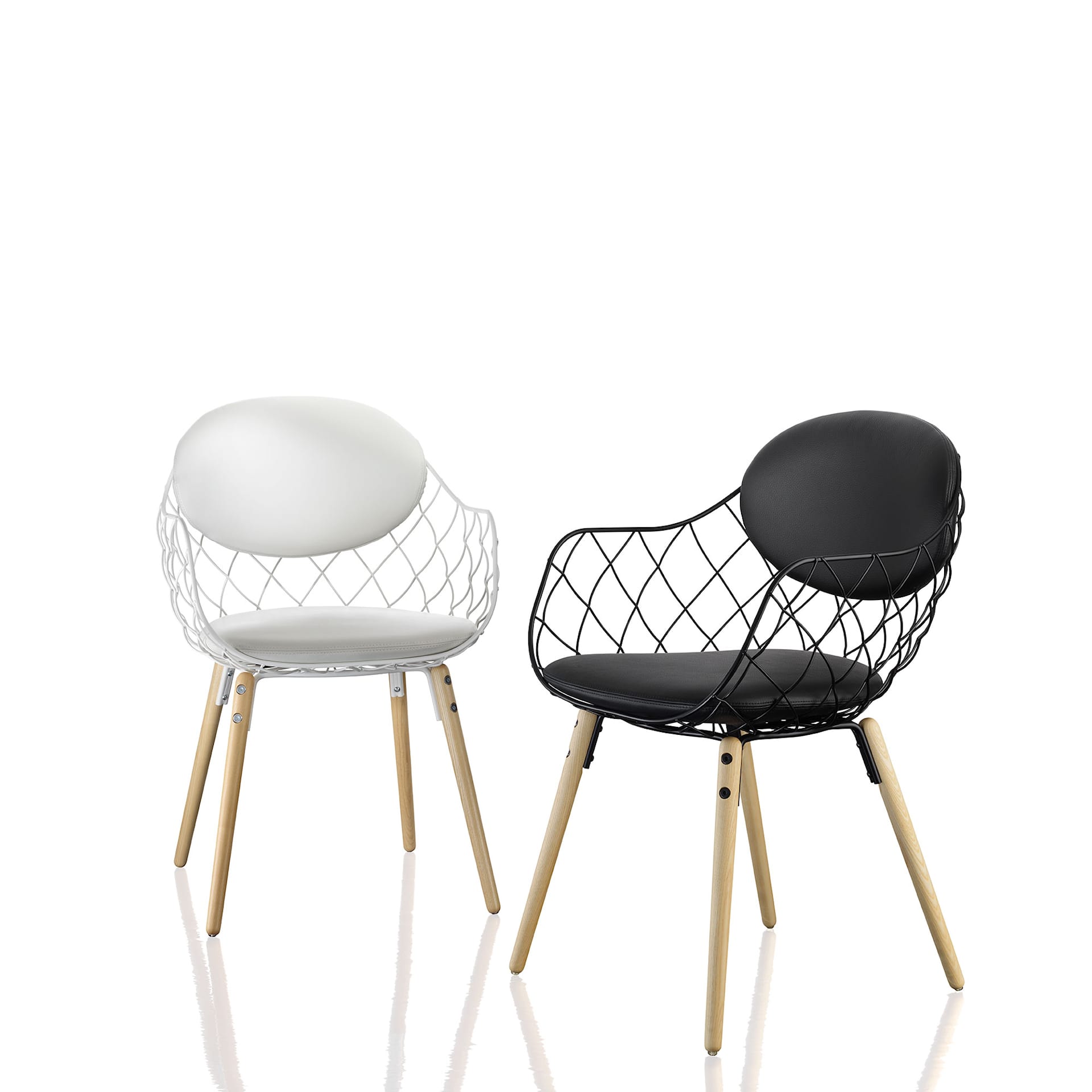 Pina Chair White legs/White seat/White cushions Steelcut 110 - Magis - Jaime Hayon - NO GA