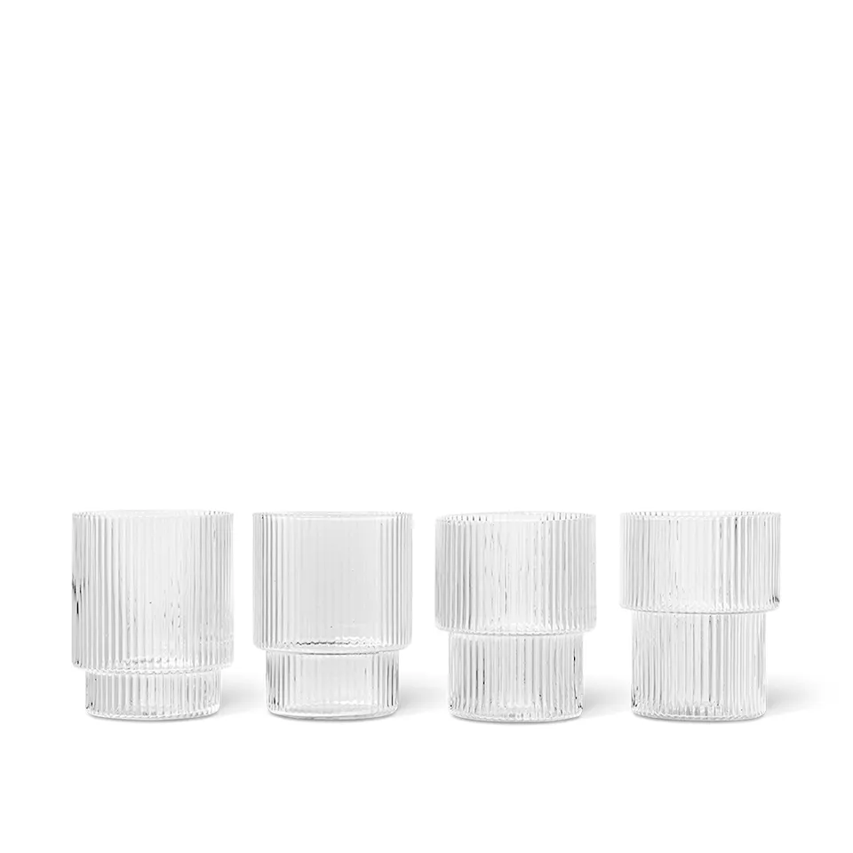 Ripple drikkeglas 4-pak