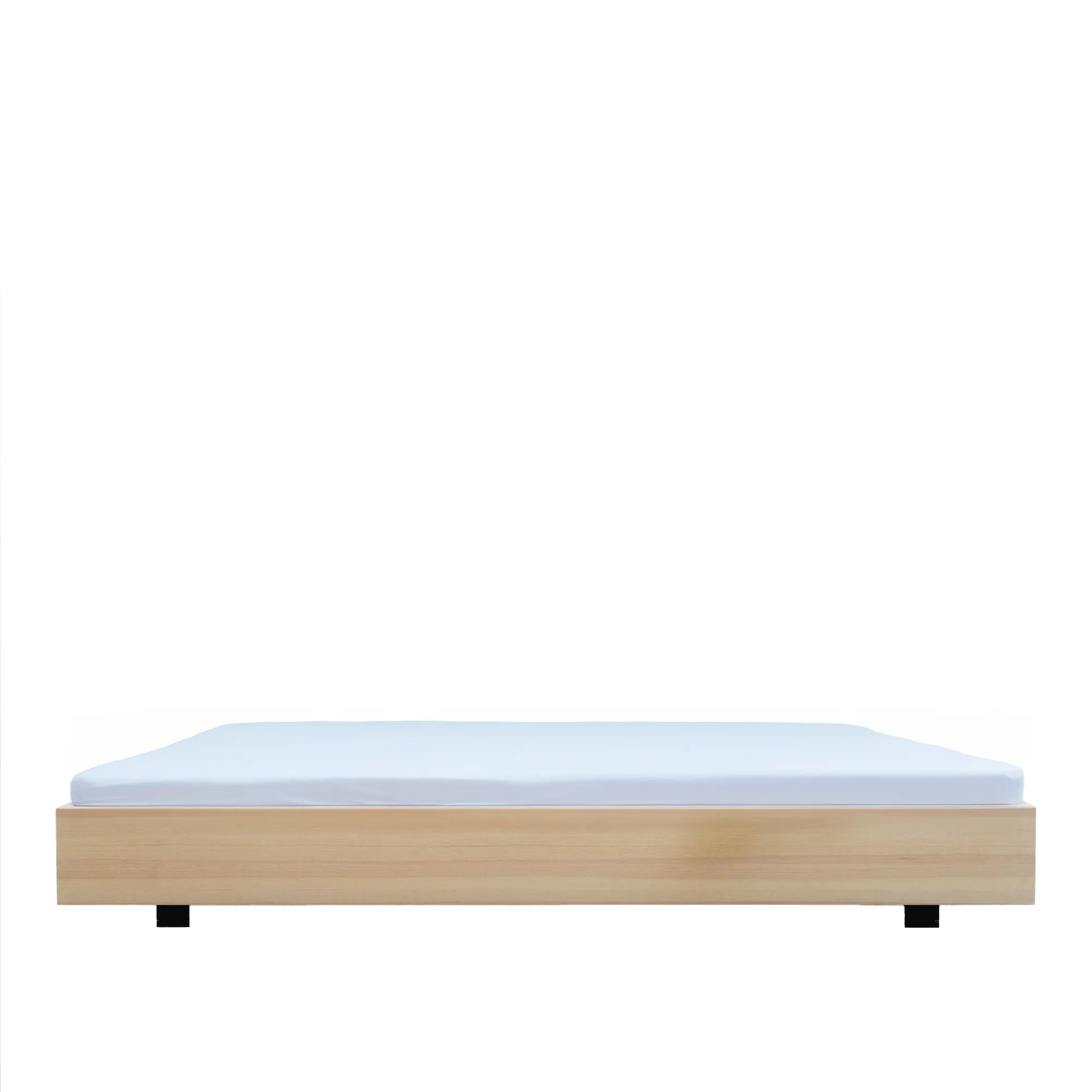 The Floating Bed V2 Natural White &amp; Bed Lamells - 1