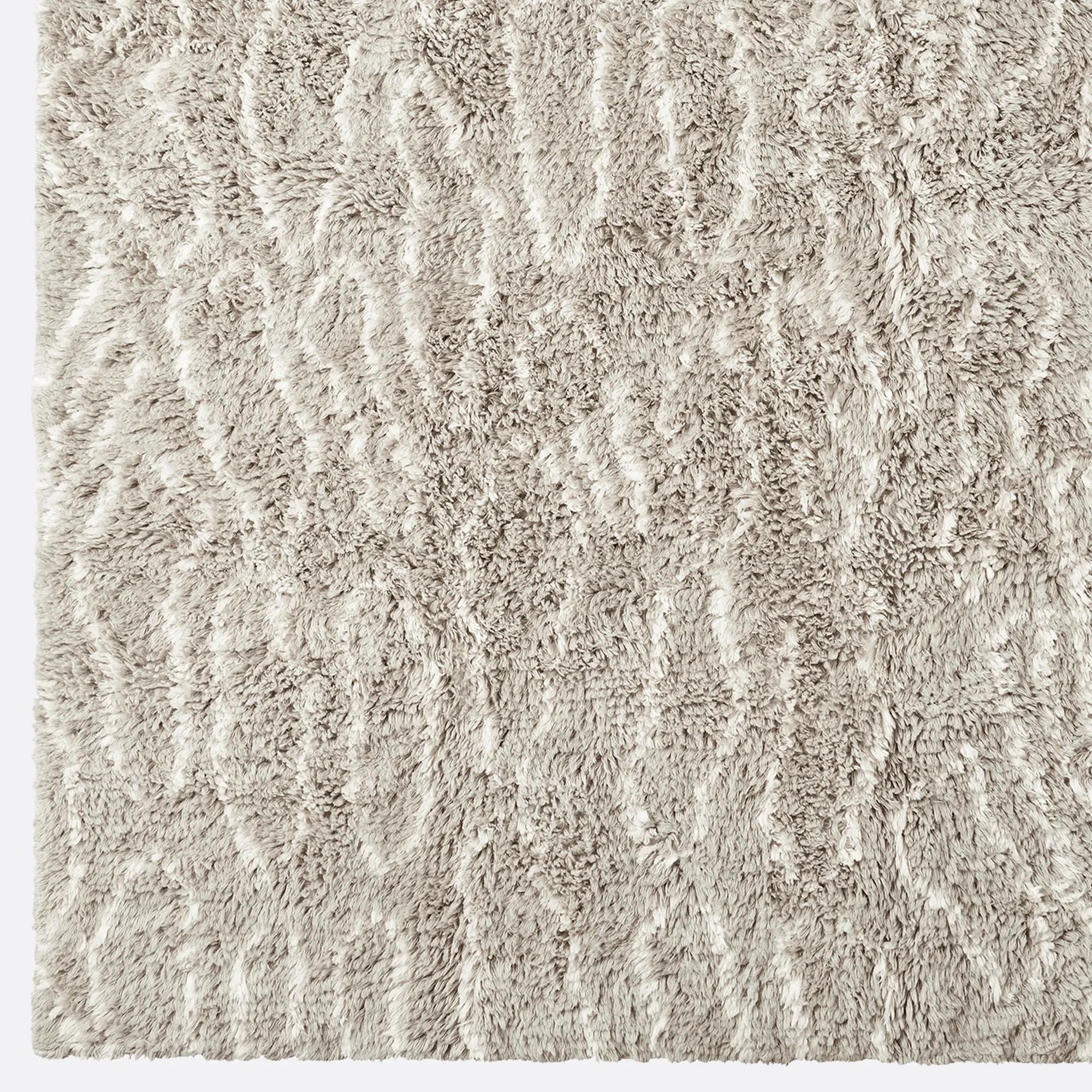 Shaggy Leo Grey Wool Rug - 4