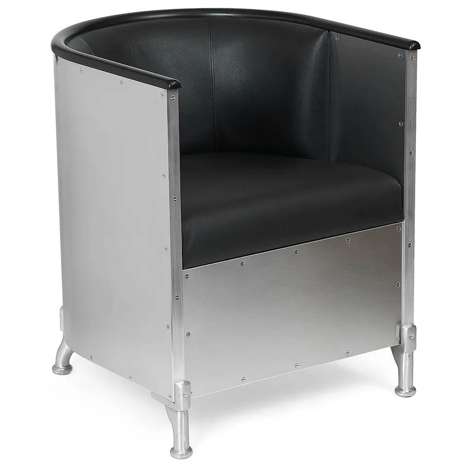 Aluminum Armchair Matt Brushed Aluminum