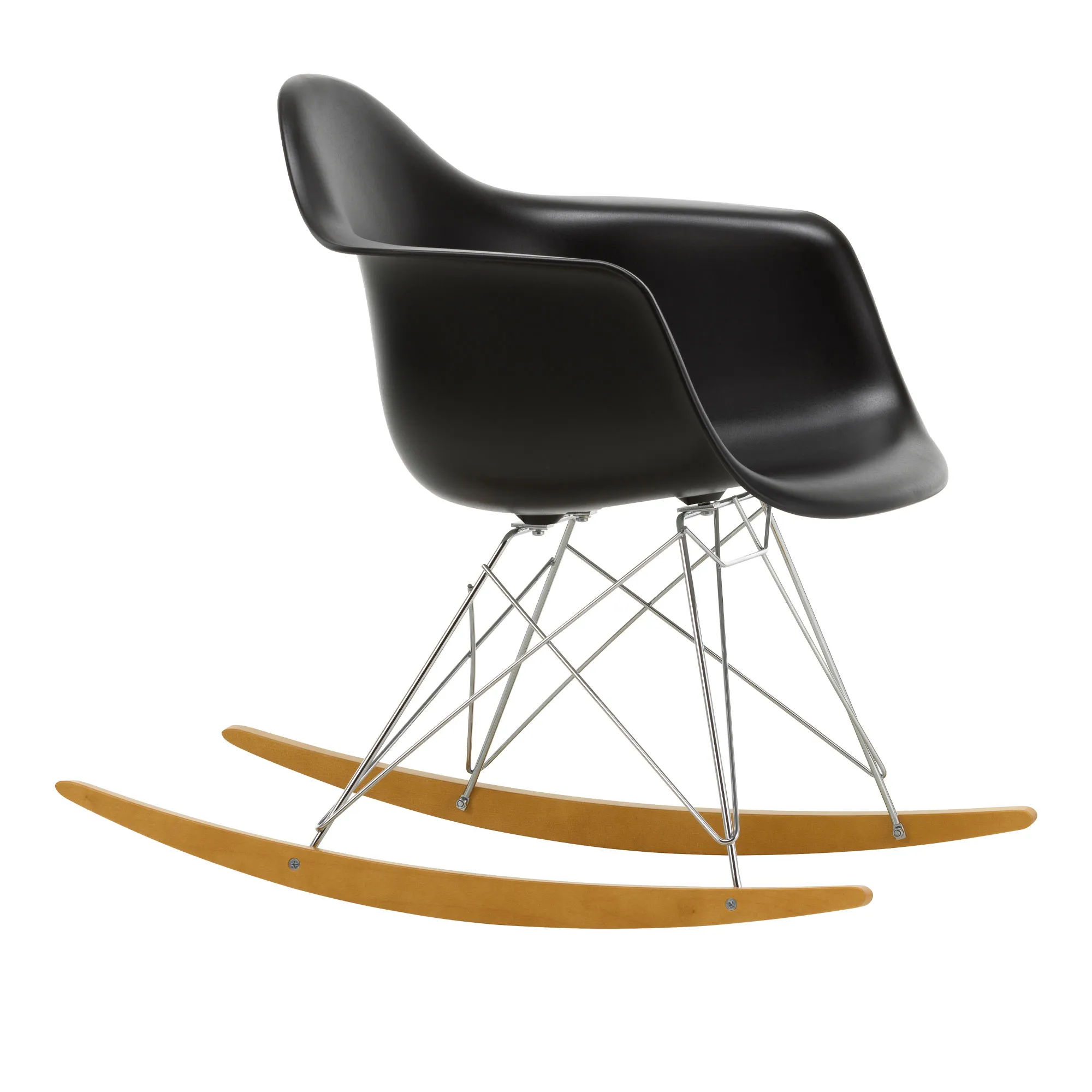Eames RE Plastic Armchair RAR Chrome/Golden Maple - 1