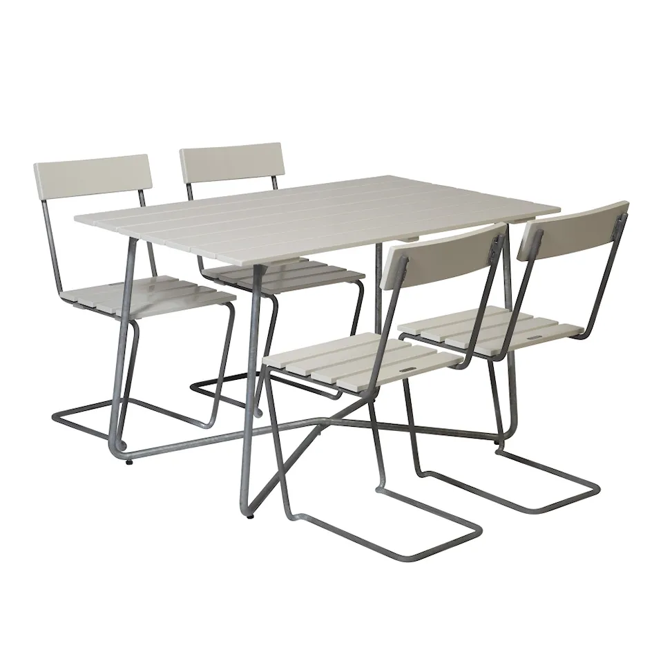 Klassieke serie eettafel B25A & 4 stoelen