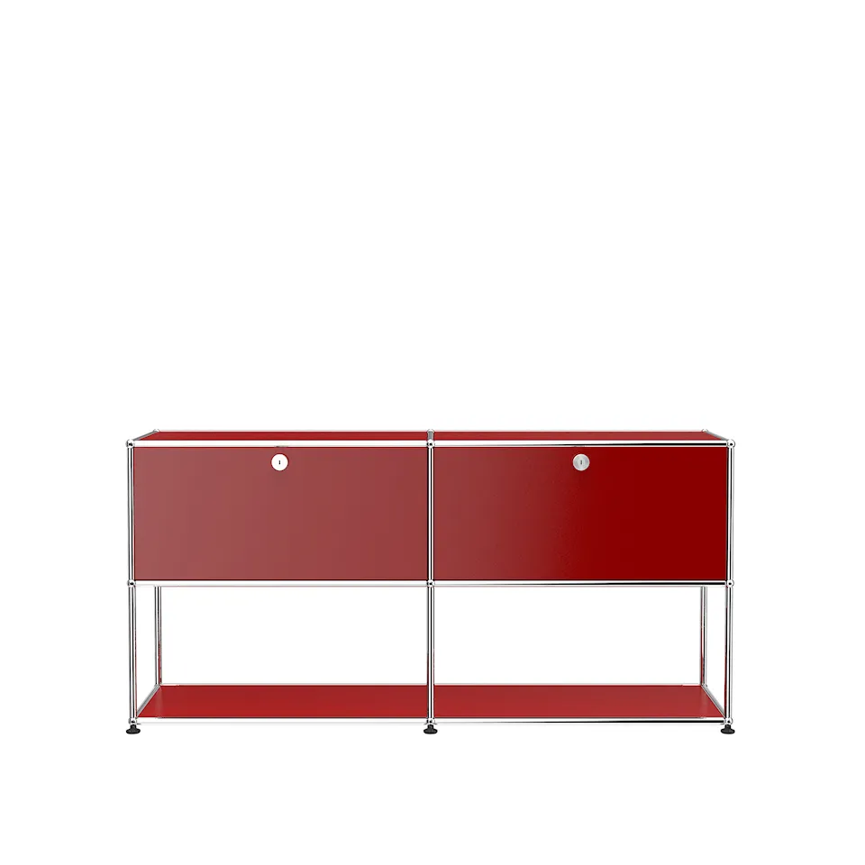 USM Haller Credenza F2 - USM Ruby Red