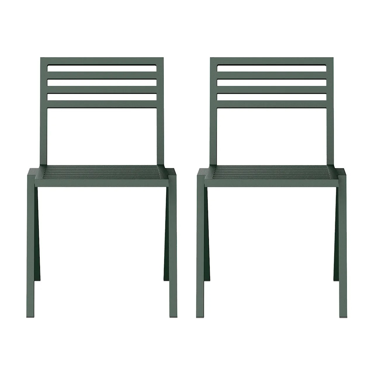 19 Outdoors - Stacking Chair Set of 2, Black