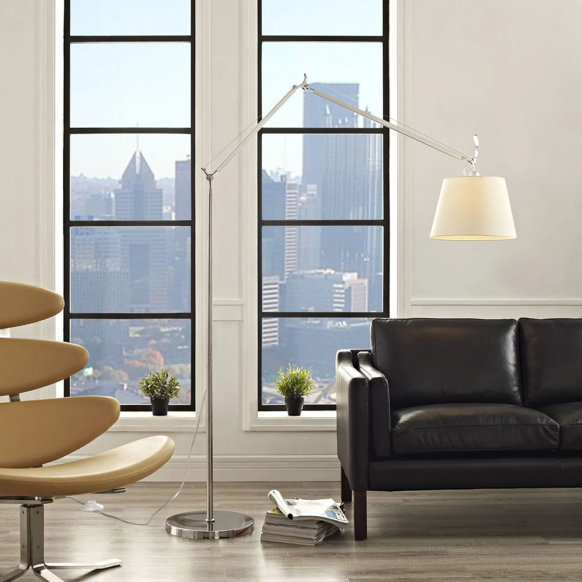 Tolomeo Mega floor lamp aluminium - 2