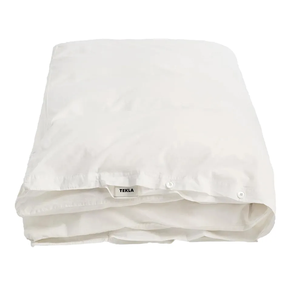 Percale Solid Broken White Duvet Cover