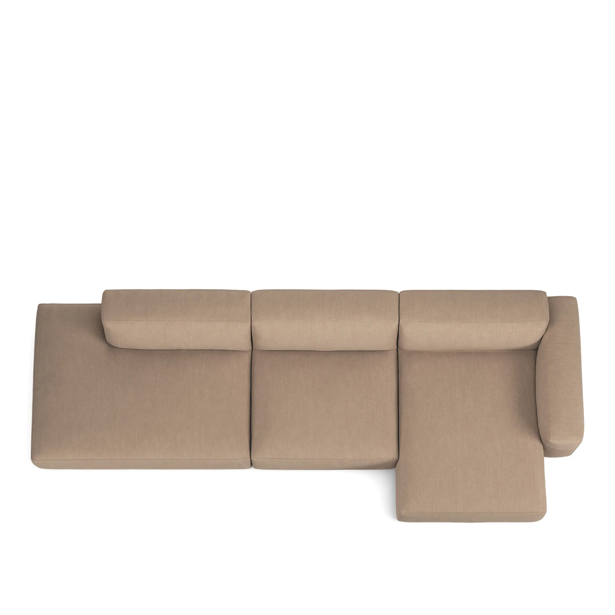 Brick 3-Seater Chaise Lounge Open End Left - 8