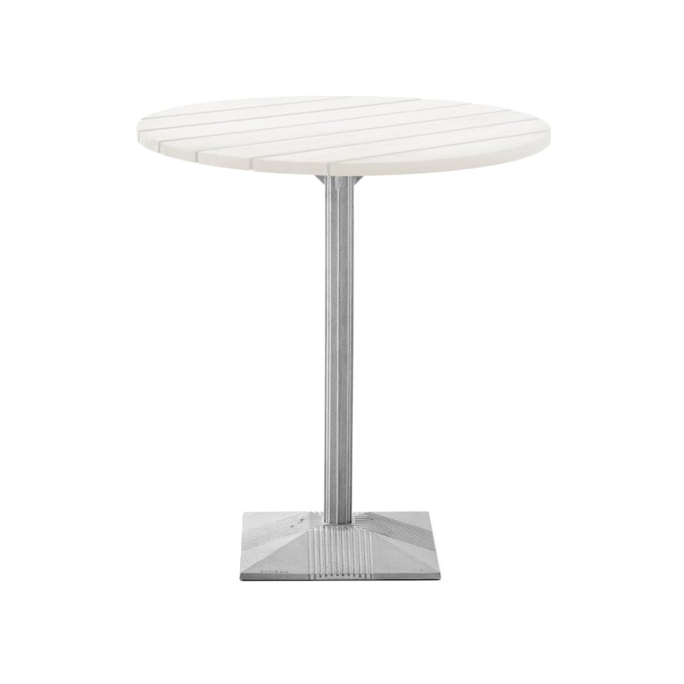 Lund Table Small Foot White Lacquered Pine Wood