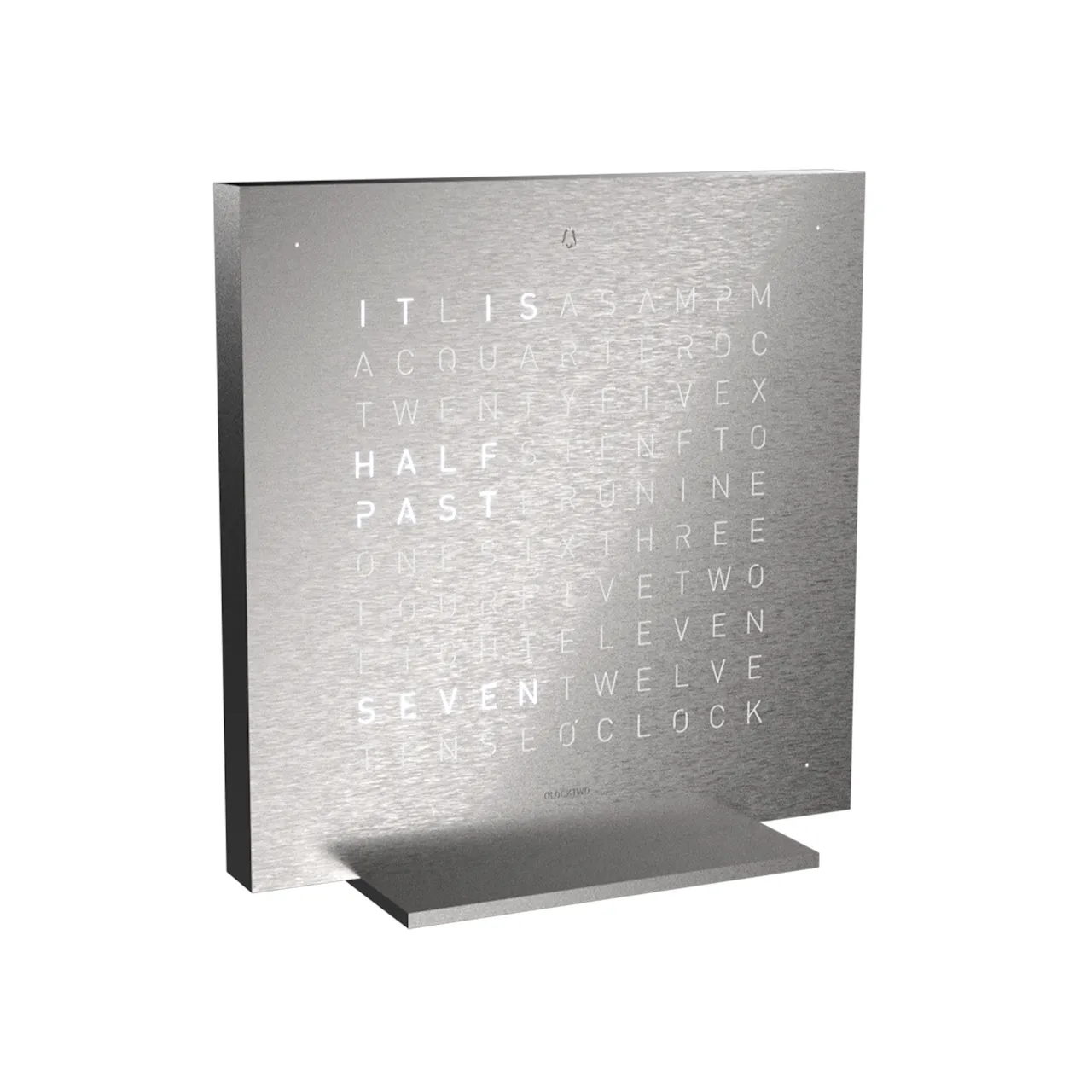 Qlocktwo Earth 13,5 – Stainless Steel