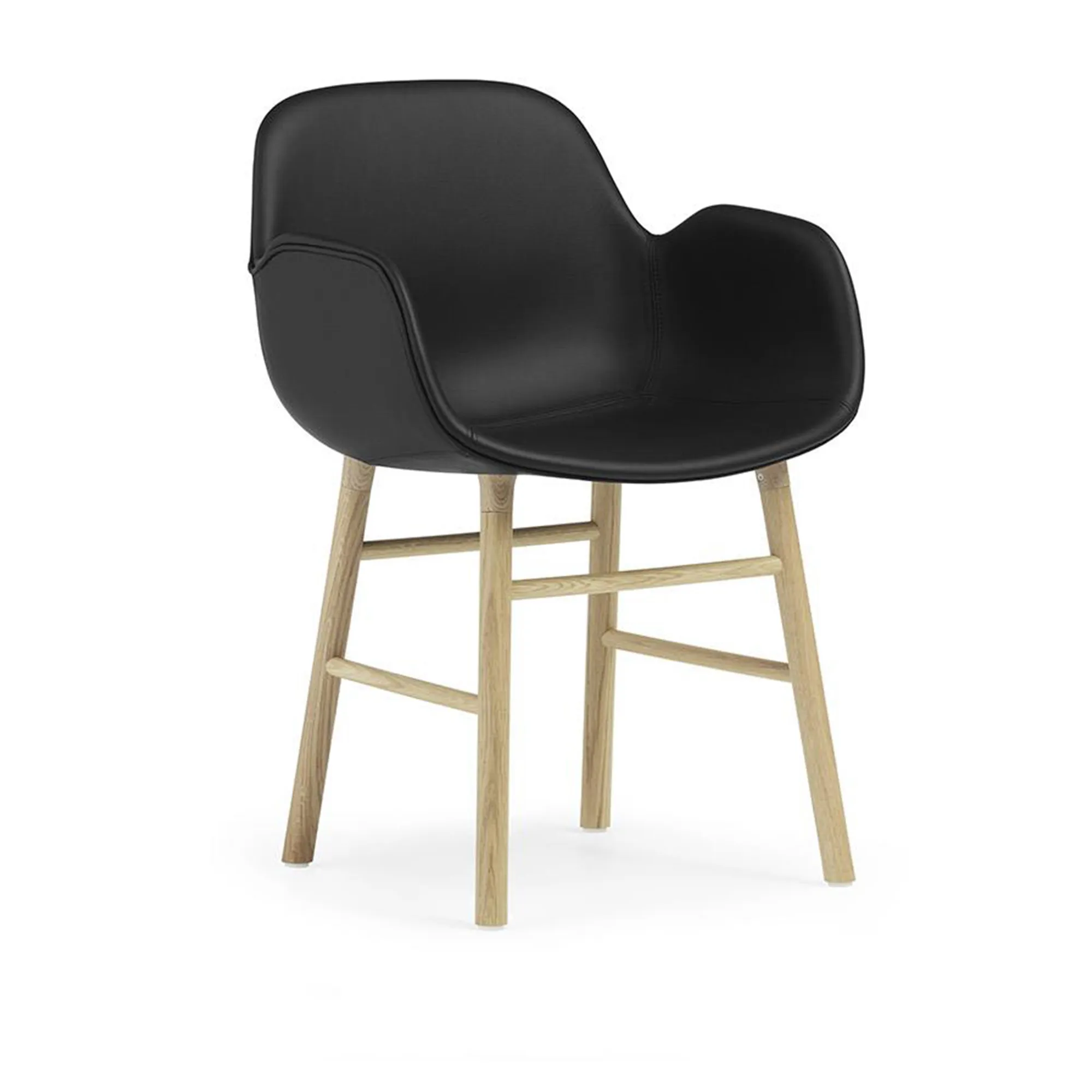 Form Armchair Full Upholstery Oak - 11