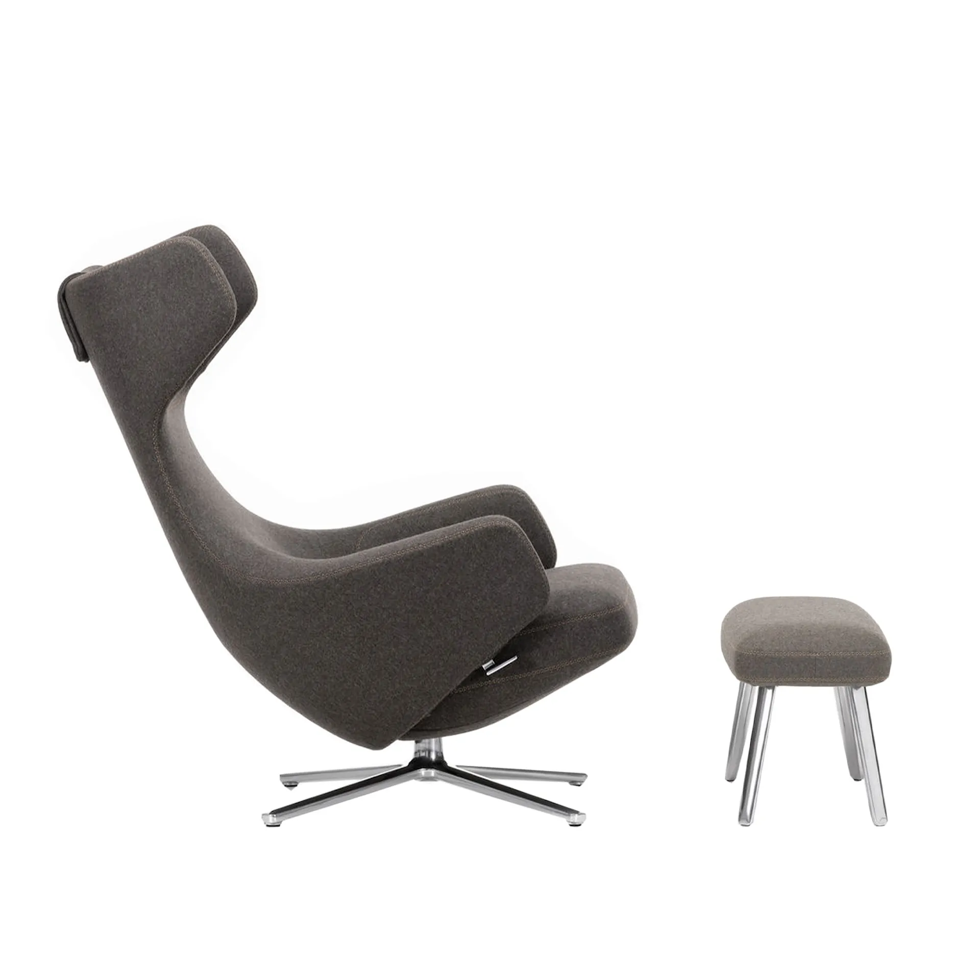 Grand Repos Armchair & Panchina Footstool Polished - Vitra - Antonio Citterio - NO GA