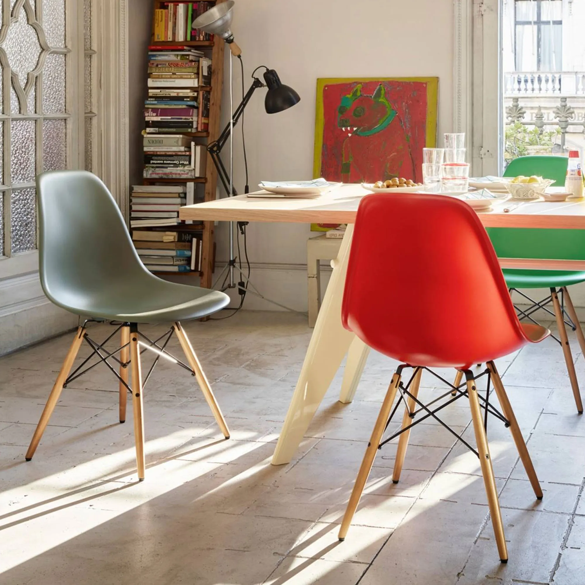 Eames RE Plastic Chair DSW tuoli Dark Maple - 2