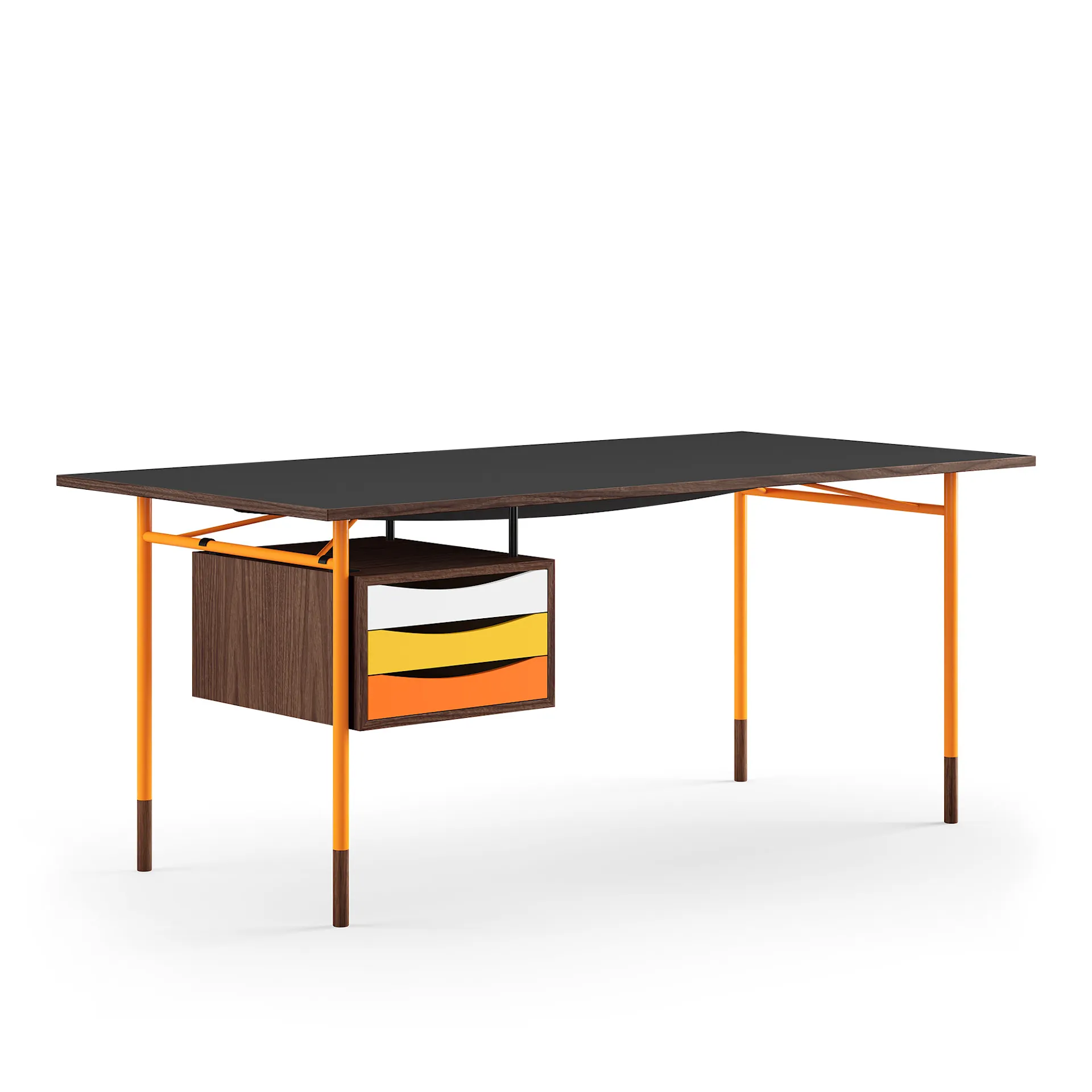 Nyhavn skrivbord 190 cm Warm med lådor Orange - House of Finn Juhl - Finn Juhl - NO GA