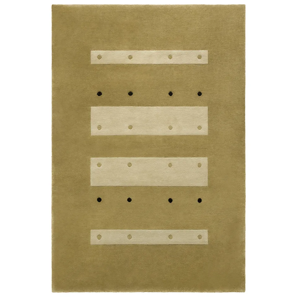 Dots Olive wollen vloerkleed