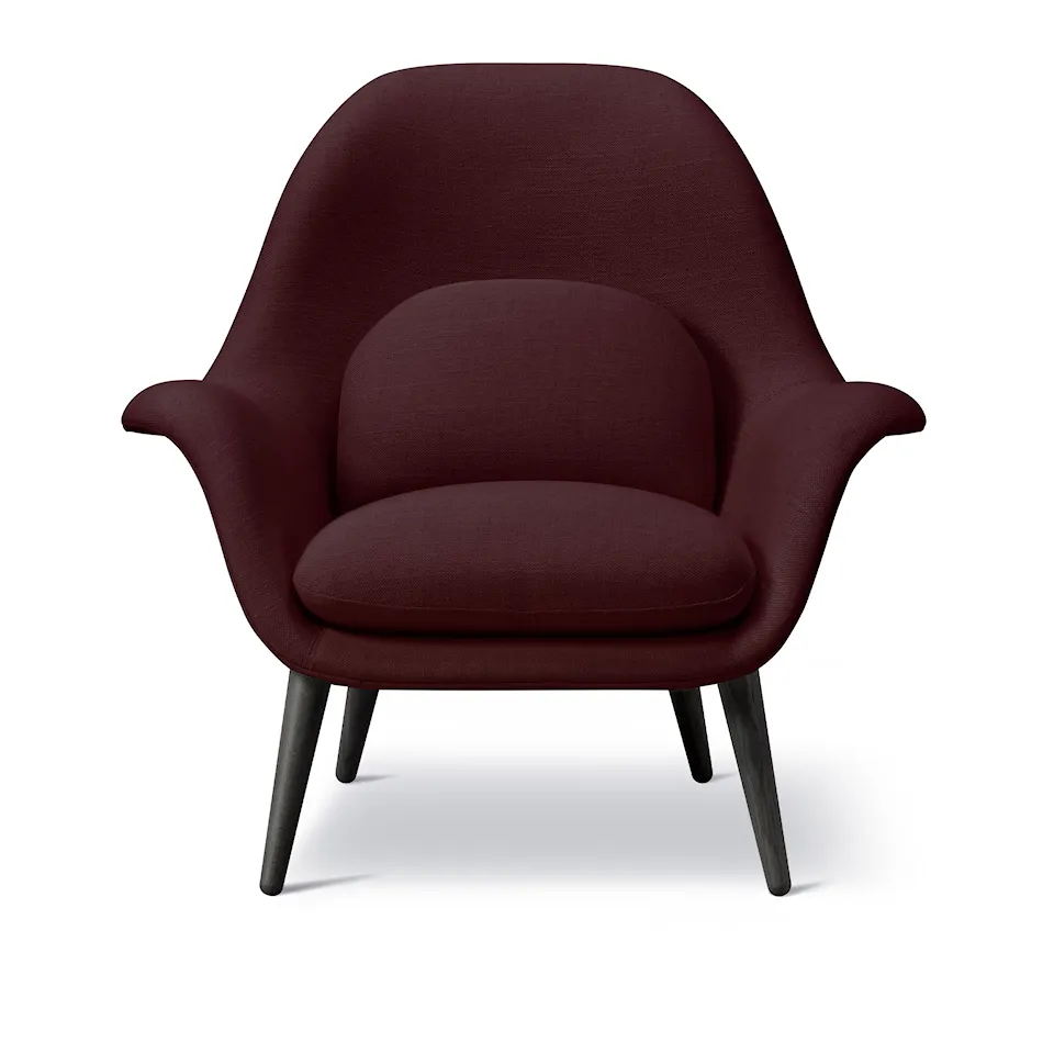 Swoon Lounge Chair Black Lacquered Oak