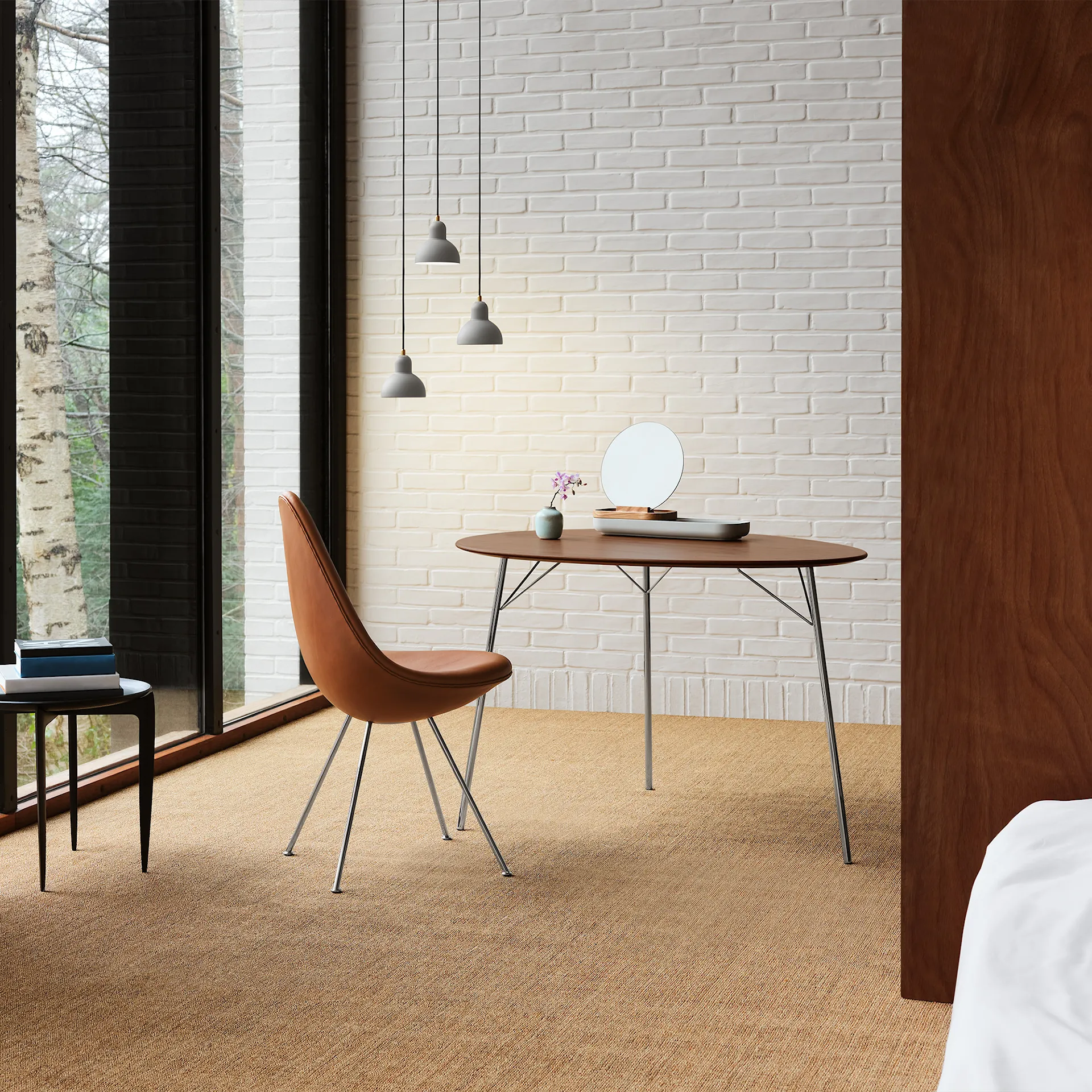 3110 Drop Chair Black - Fritz Hansen - Arne Jacobsen - NO GA