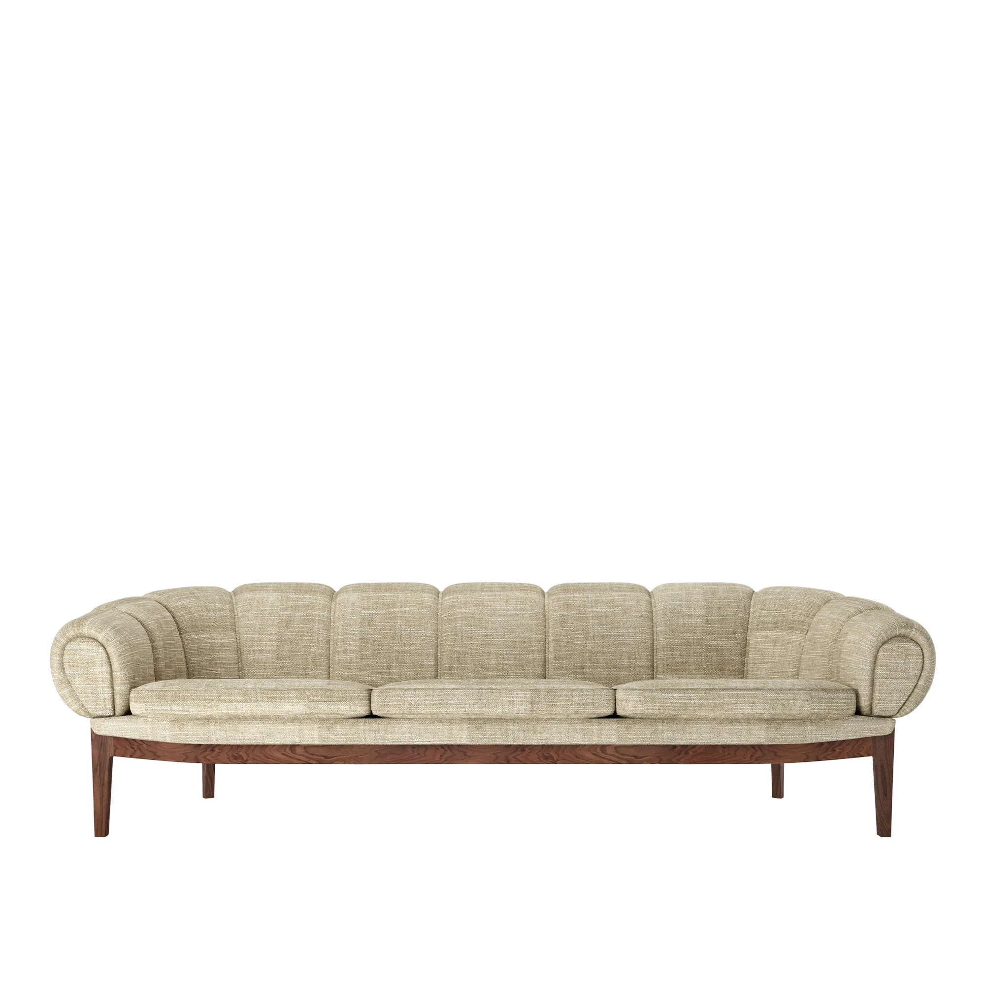 Croissant 3-Seater Sofa Walnut - 1