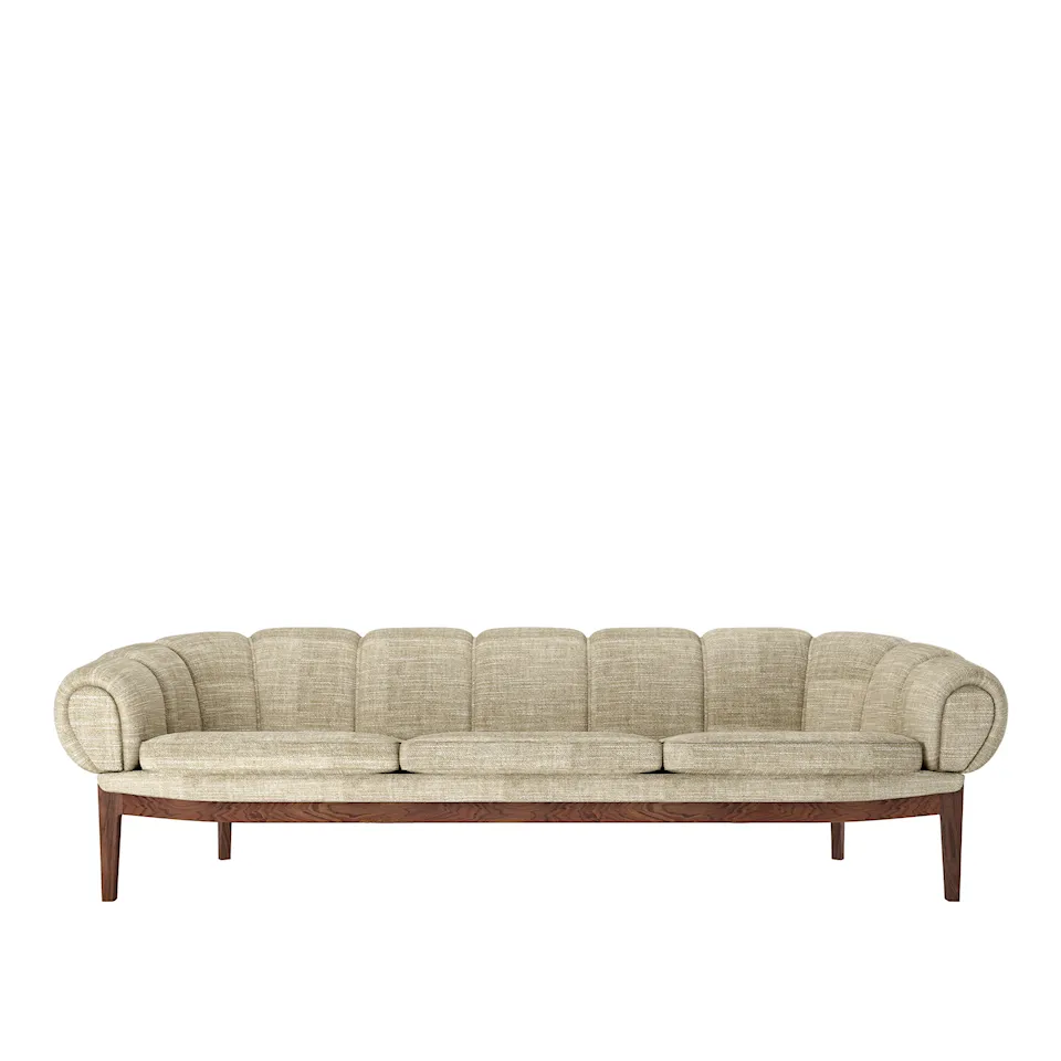 Croissant 3-Seater Sofa Walnut