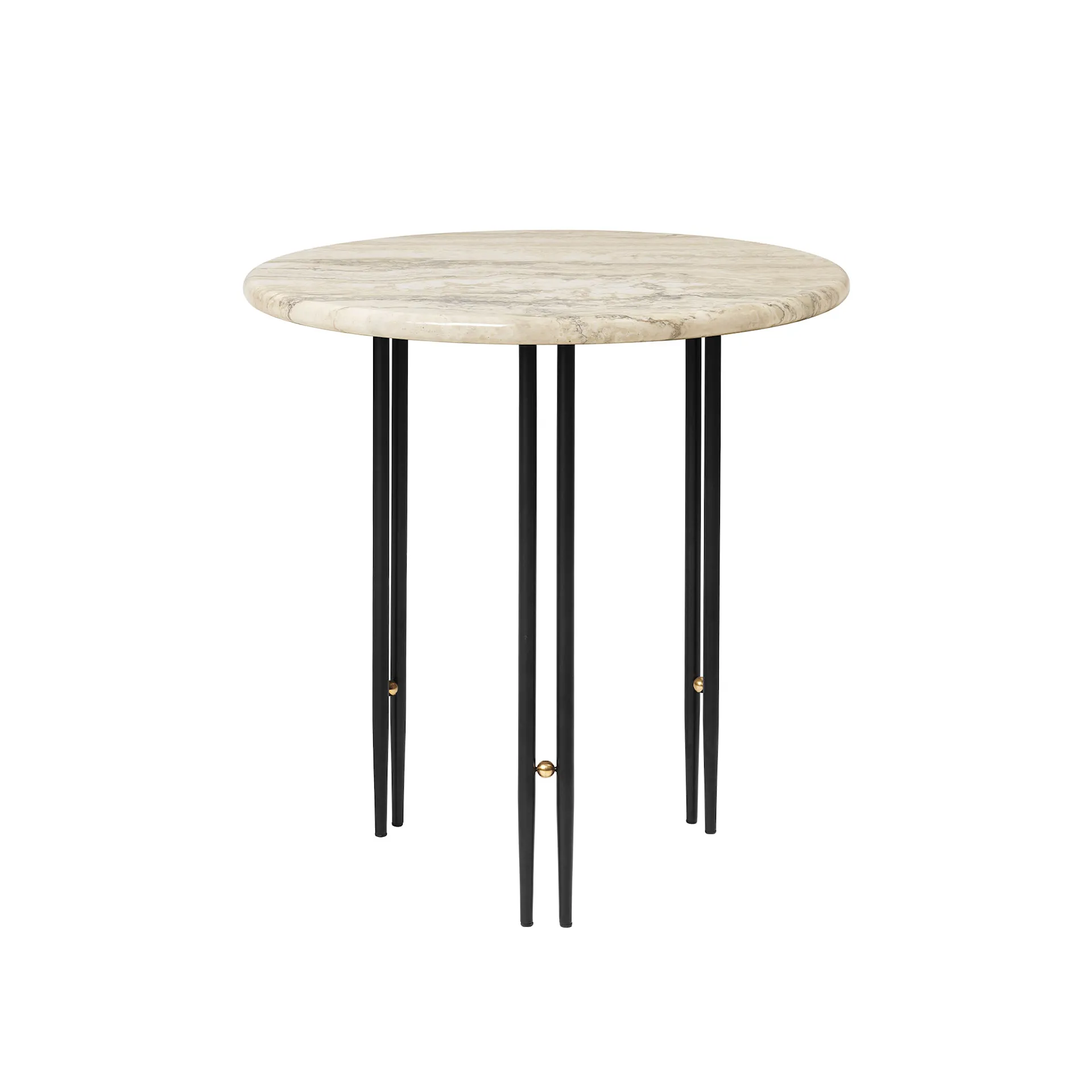 IOI Side Table - Round, Ø50 Top Rippled Beige - Gubi - GamFratesi - NO GA