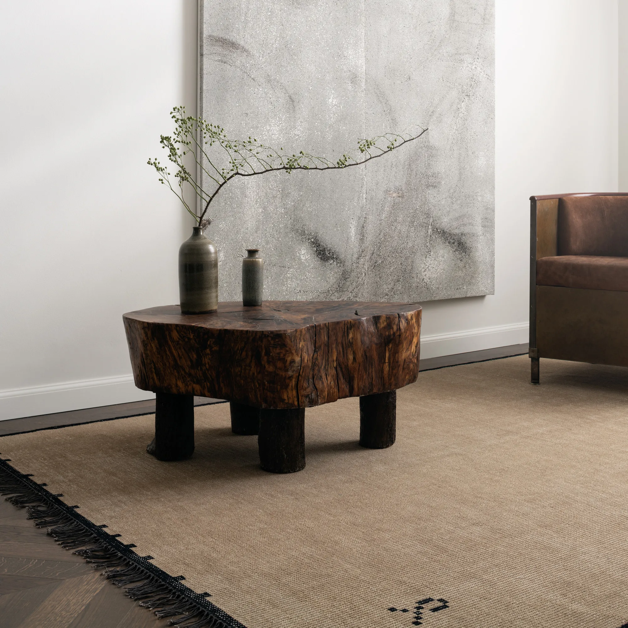 Elder 01 Black Wool Rug - 5