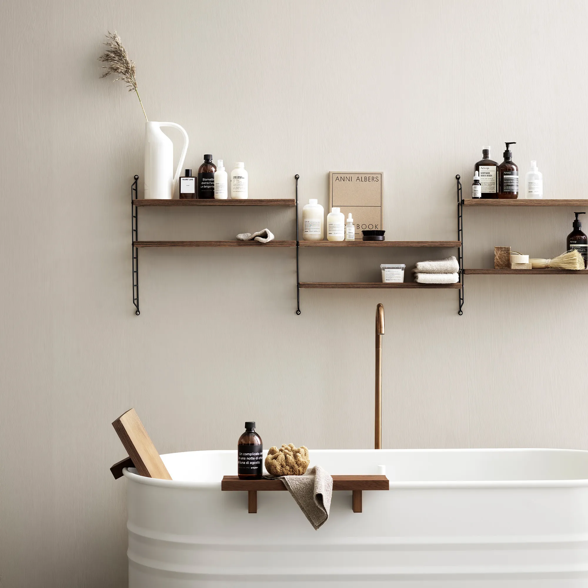 String Pocket Wall Shelf Wood - 5
