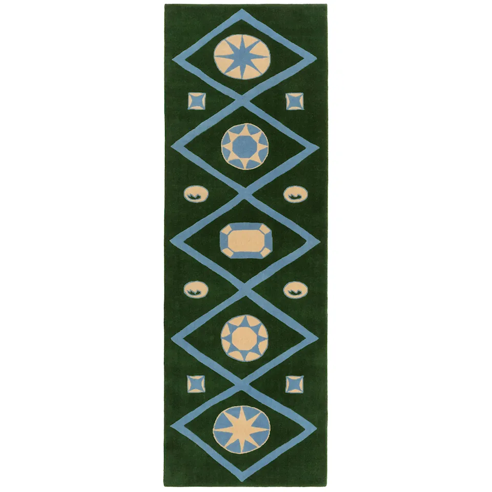Jewelled Lattice Runner wollen vloerkleed