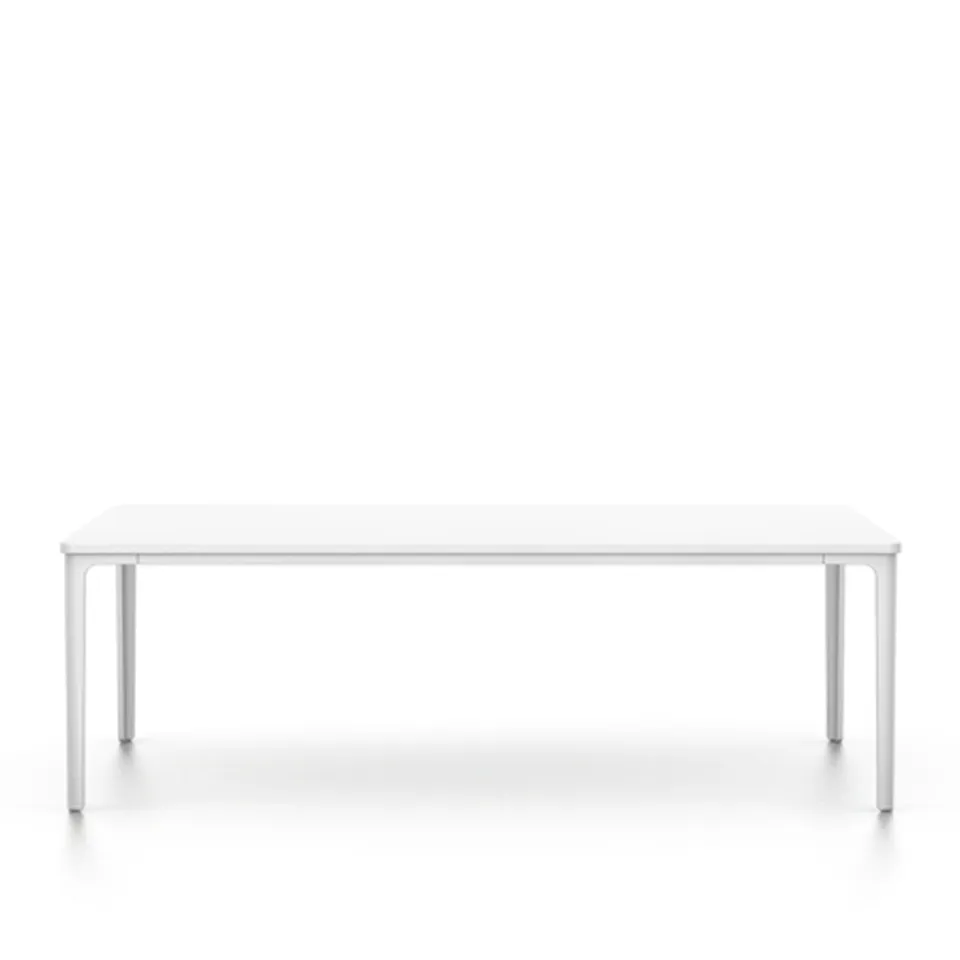 Plate Table 113x71, Laminate - White, Legs - White