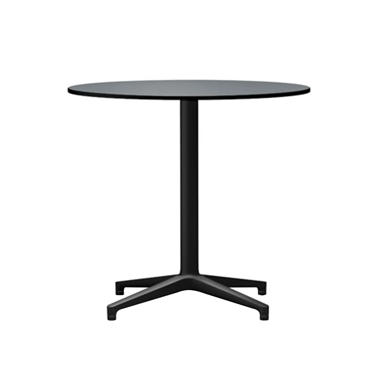 Bistro Table, Compact Laminate Black, Round Table Outdoor, Basic Dark Base, Ø 796 mm