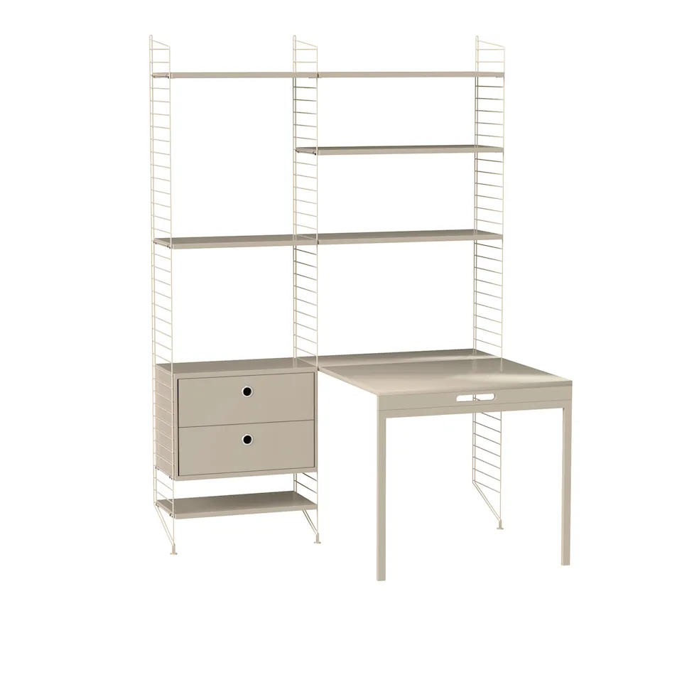 Office shelving system E beige/beige