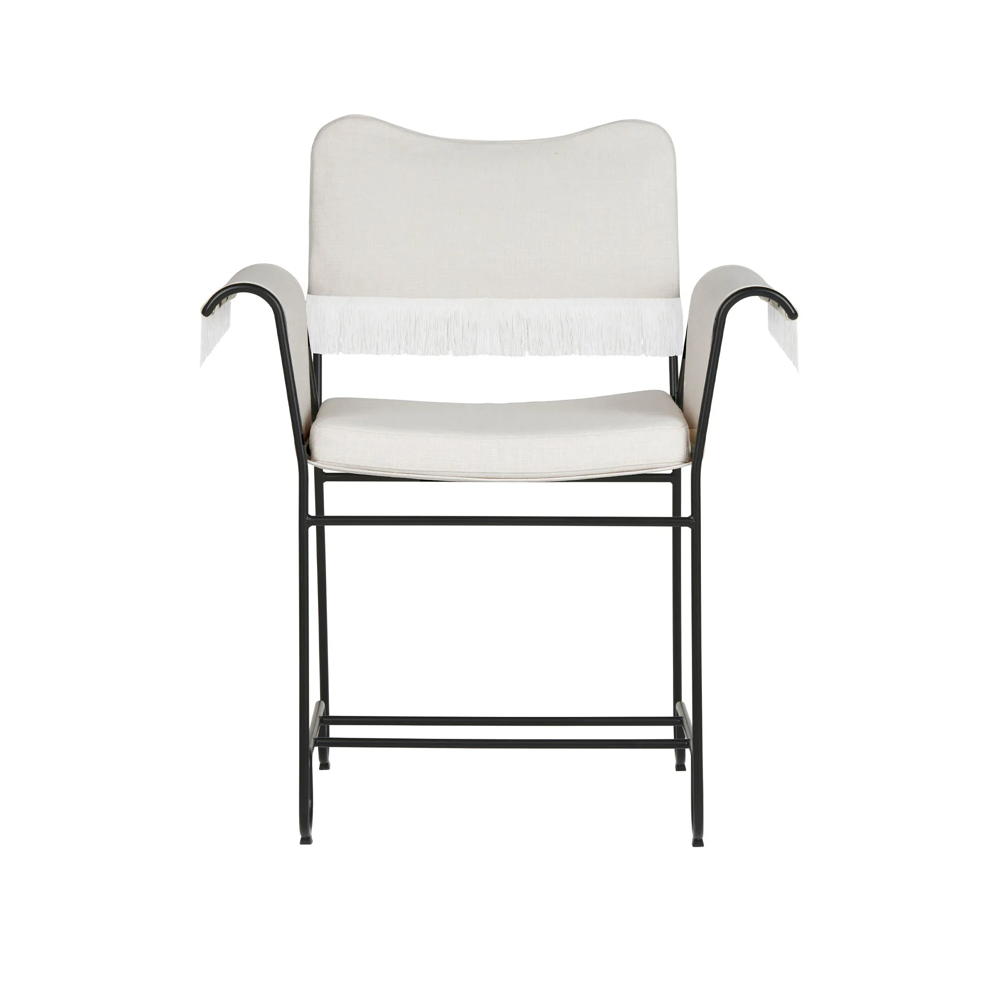 Tropique Outdoor Dining Chair Fringes Black - 1