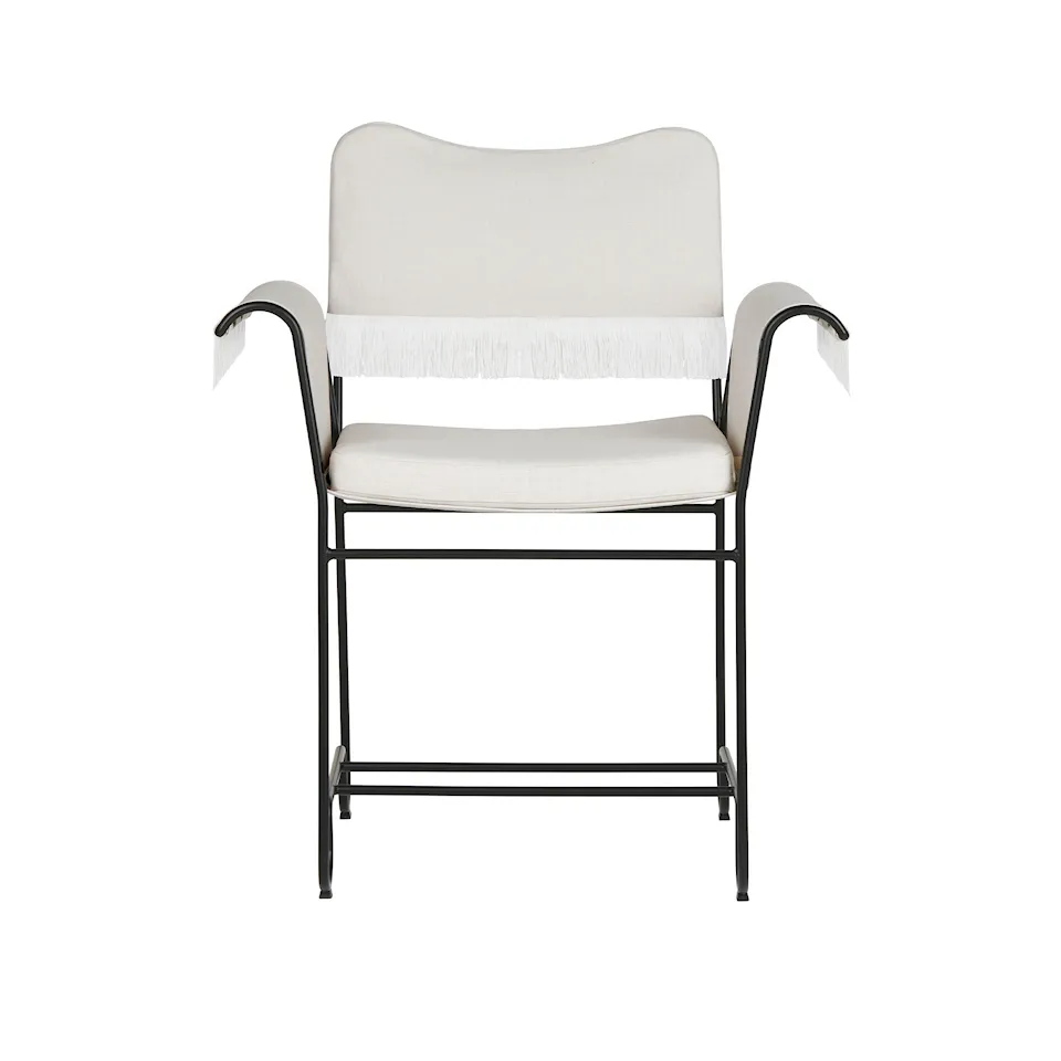 Tropique Outdoor Dining Chair Fringes Black