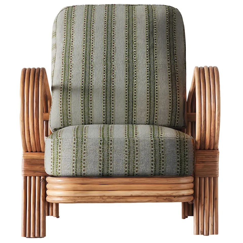Bamboo fauteuil green