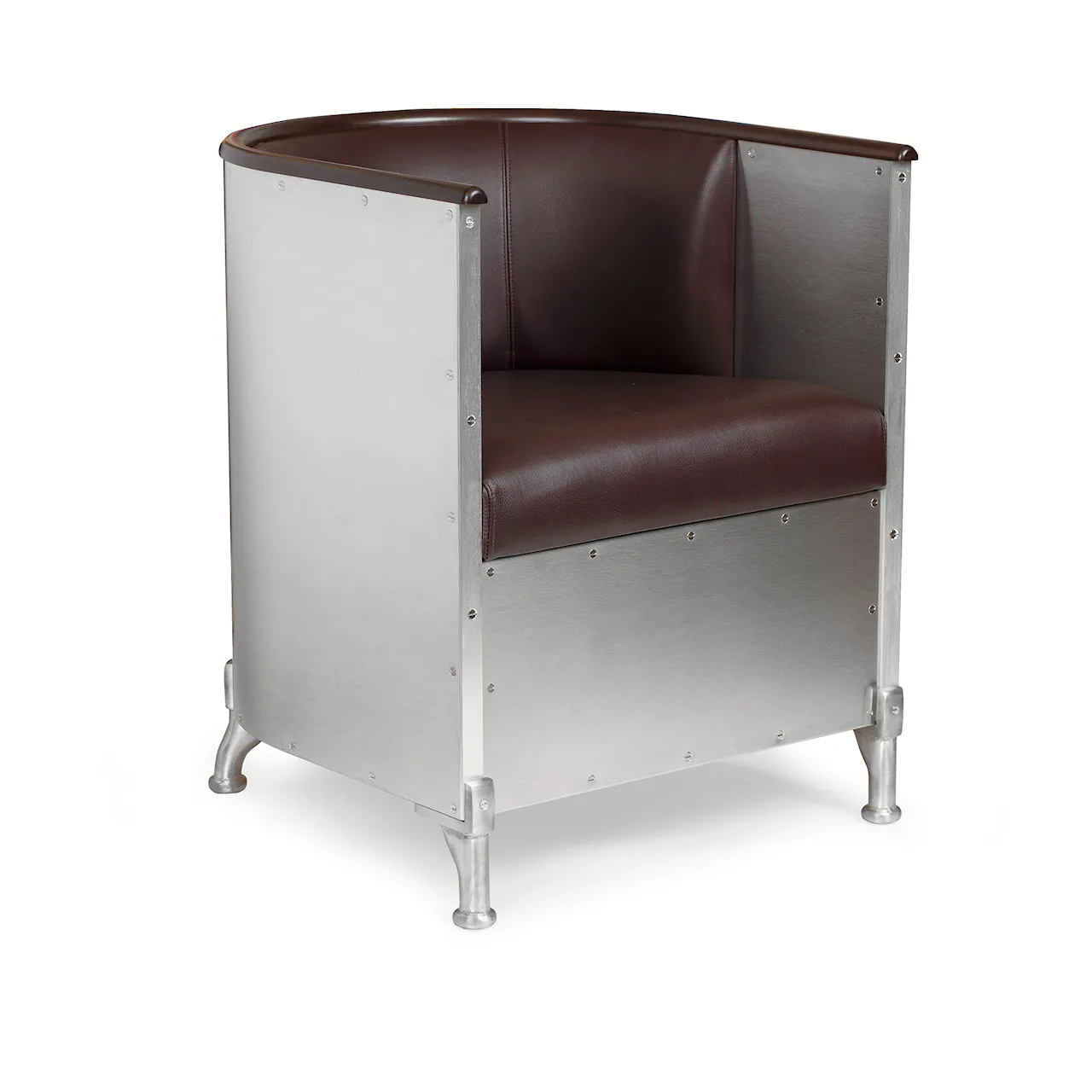 Aluminum Armchair Matt Brushed Aluminum