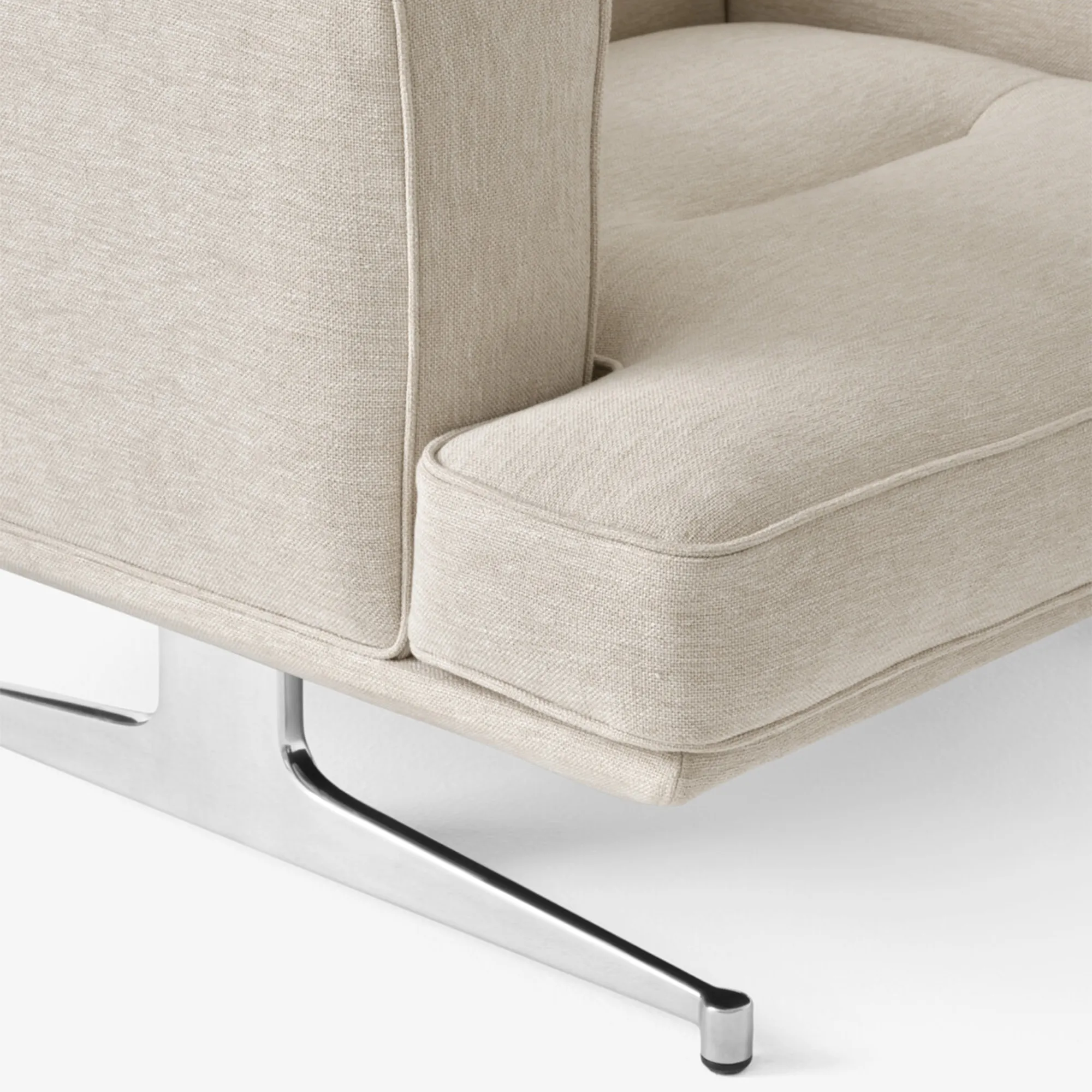 Inland AV21 1-seater sofa polished aluminium legs - 5