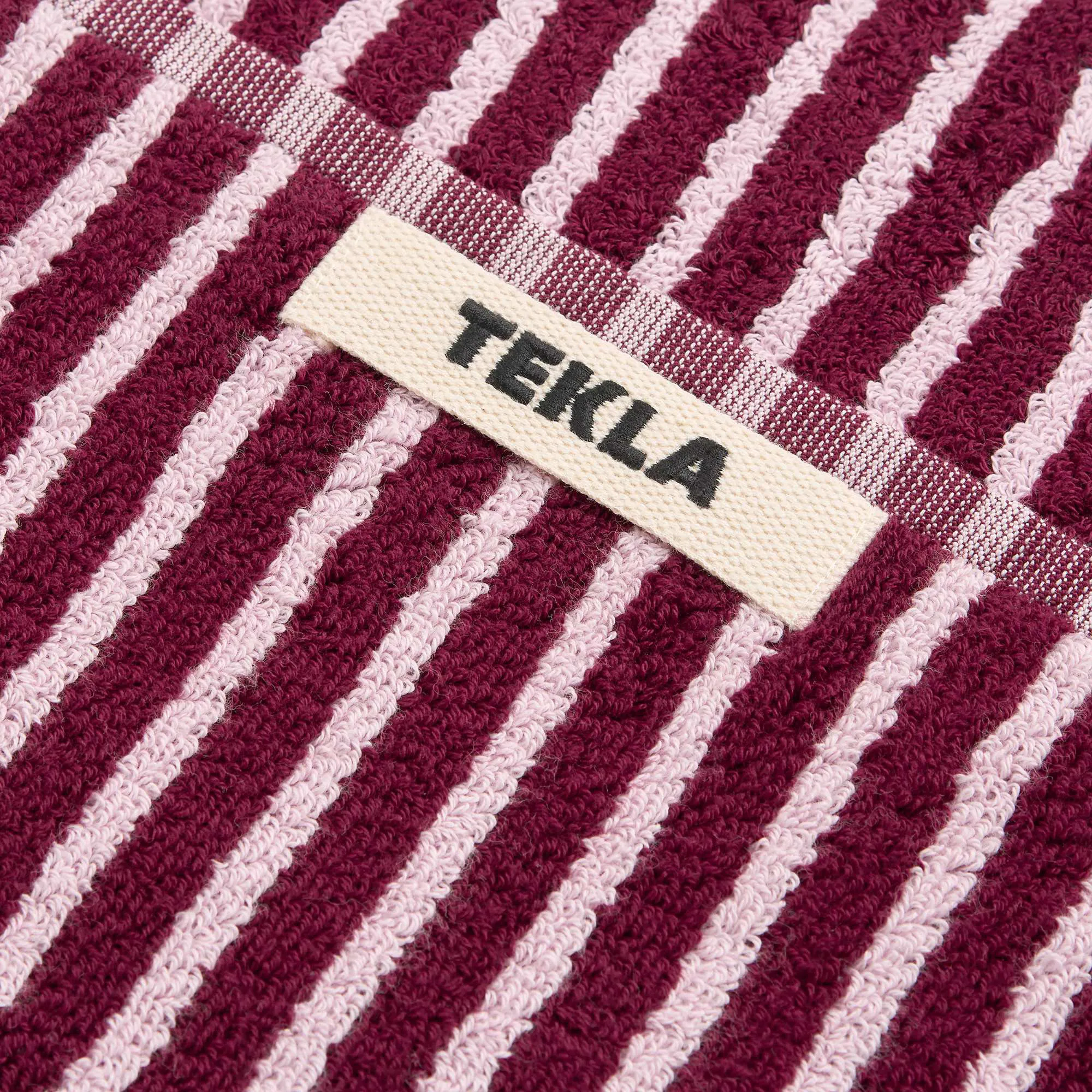 Terry Red & Rose Stripes Towel - 5