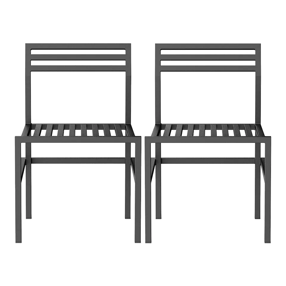 19 Outdoors - Dining Chair Set of 2, Black