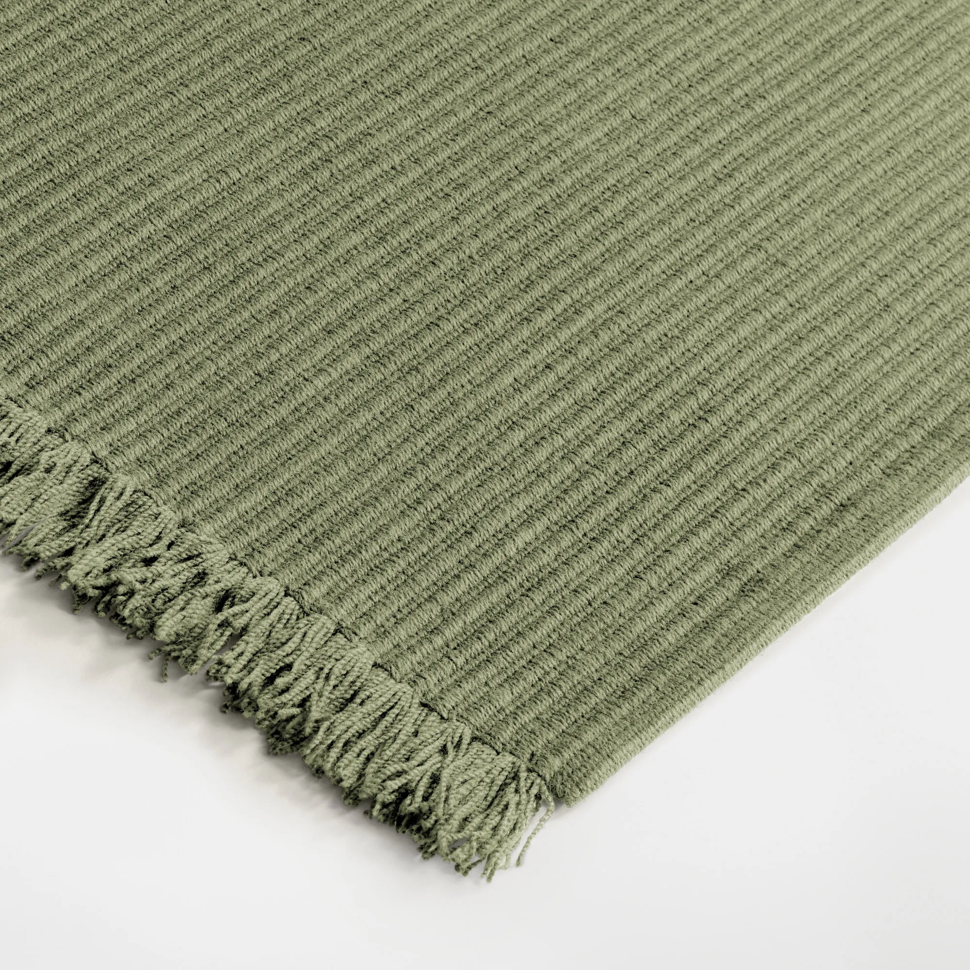 Contour Khaki Green Wool Rug - 6