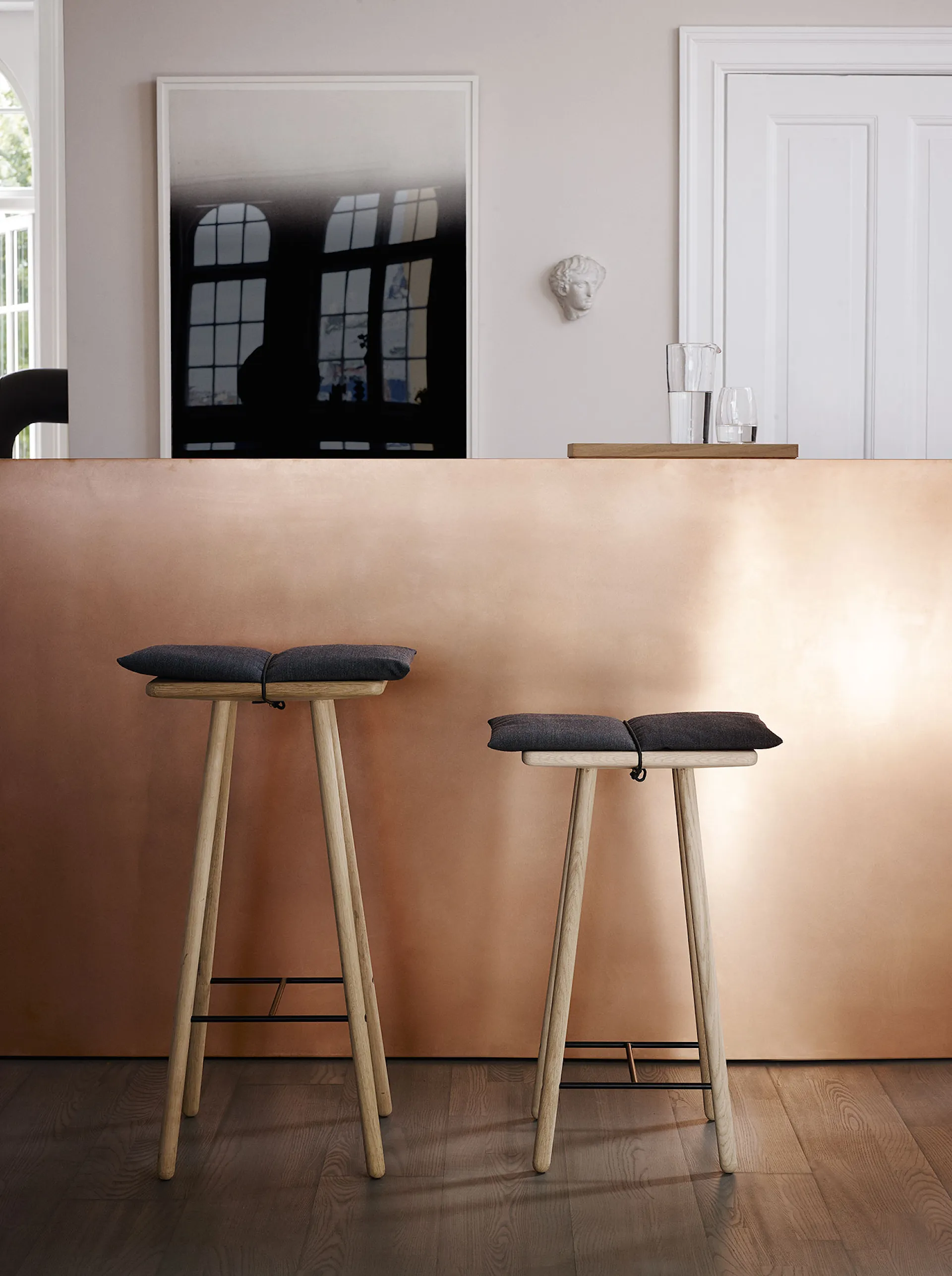 Georg Bar Stool - Untreated - Fritz Hansen - NO GA