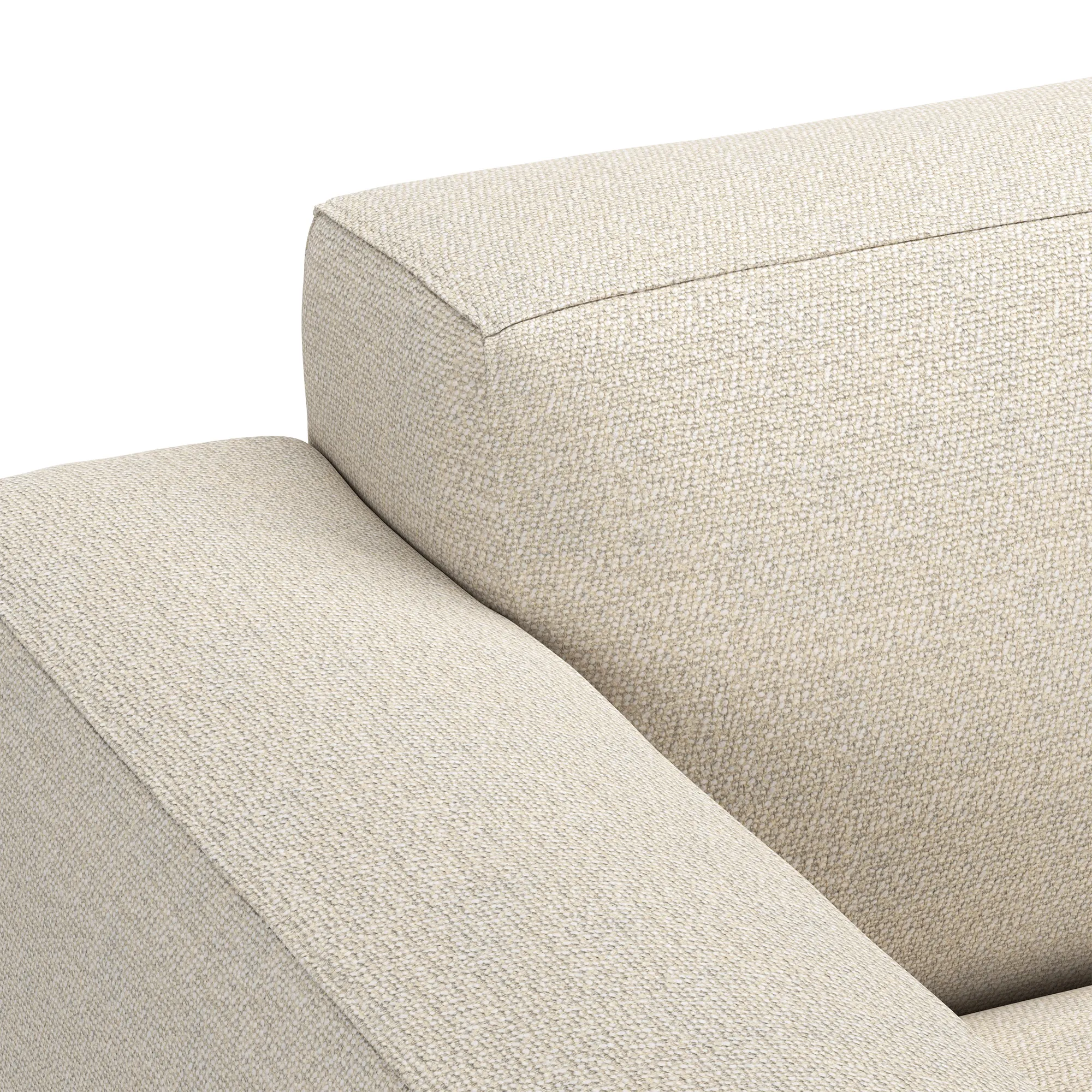 Brick 3-Seater Chaise Lounge Open End Left - 5