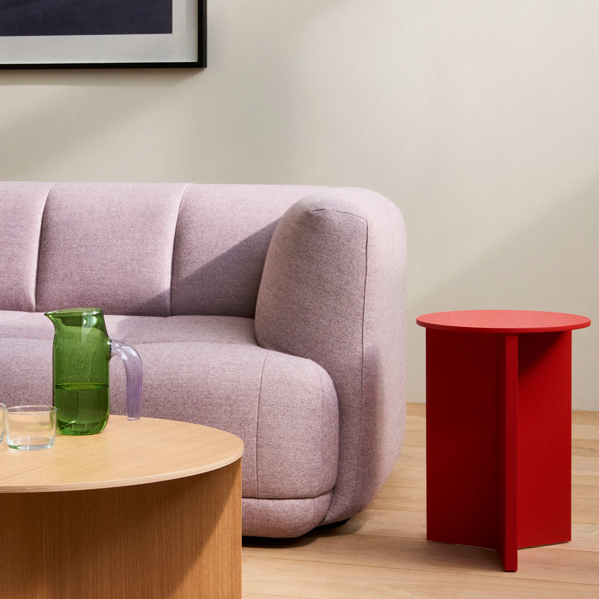 Slit Coffee Table Round High - 3