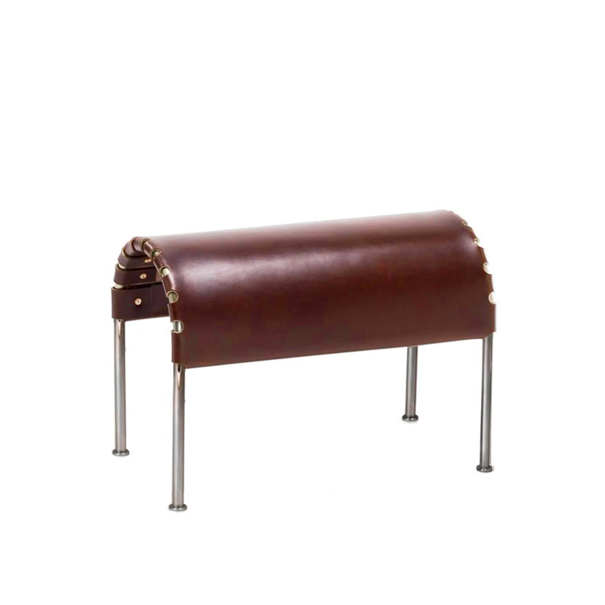 Bruno Footstool Matt Chrome - 1